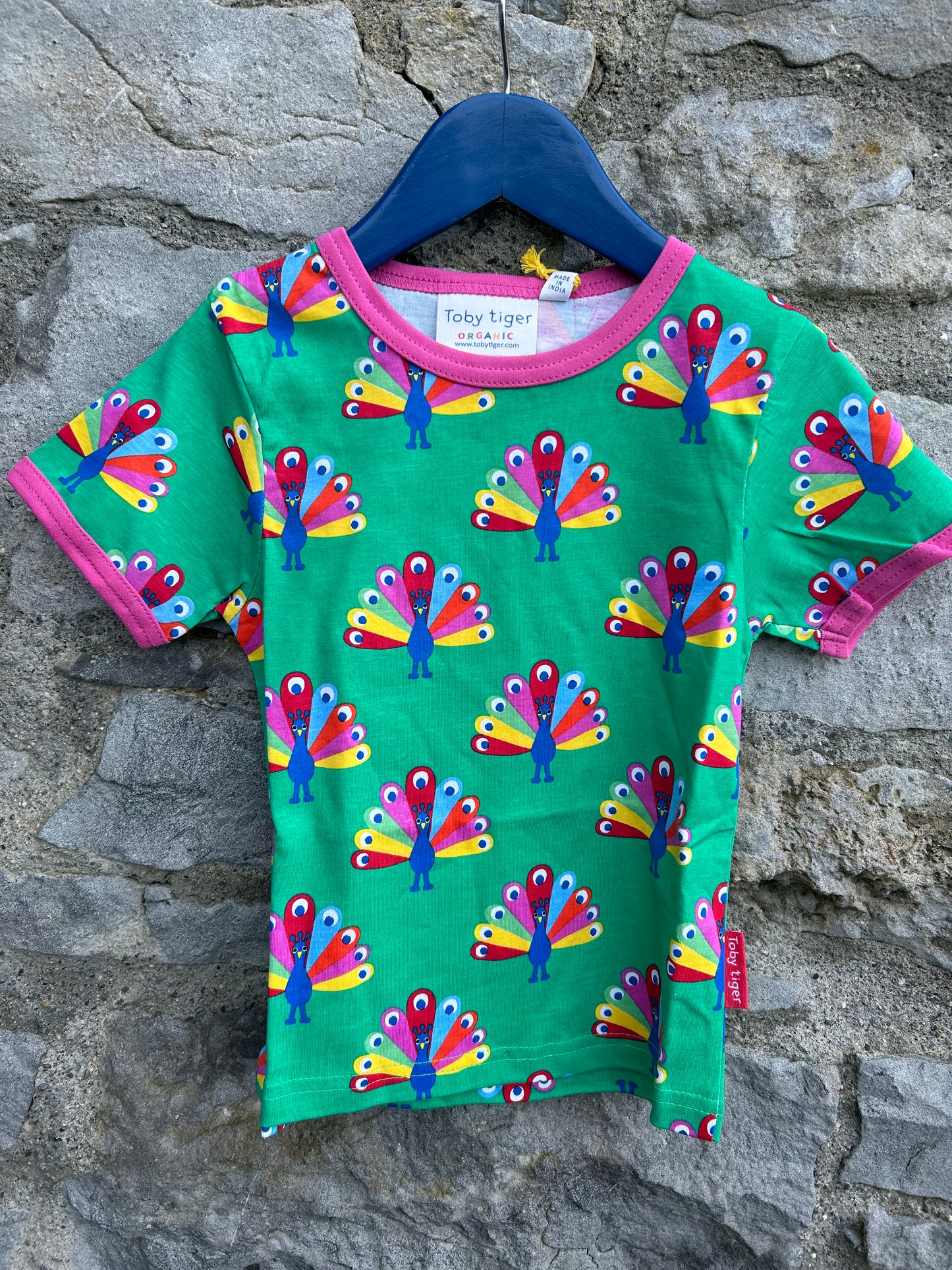Rainbow peacock T-shirt 2-3y (92-98cm)