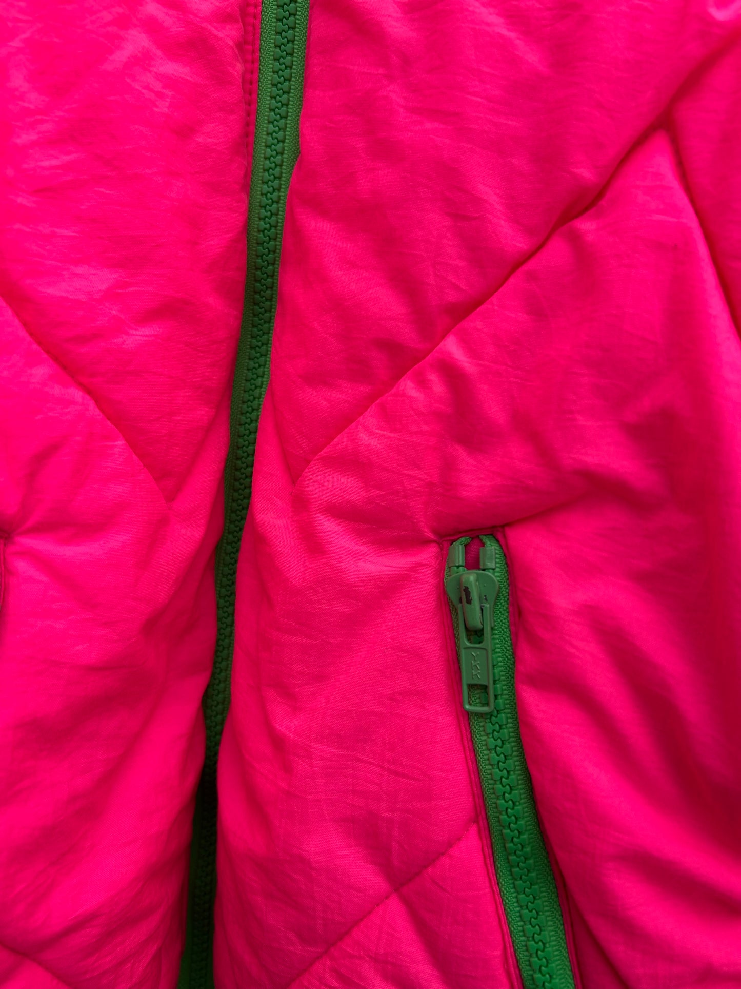 80s neon geometric&pink reversible jacket 7-8y (122-128cm)