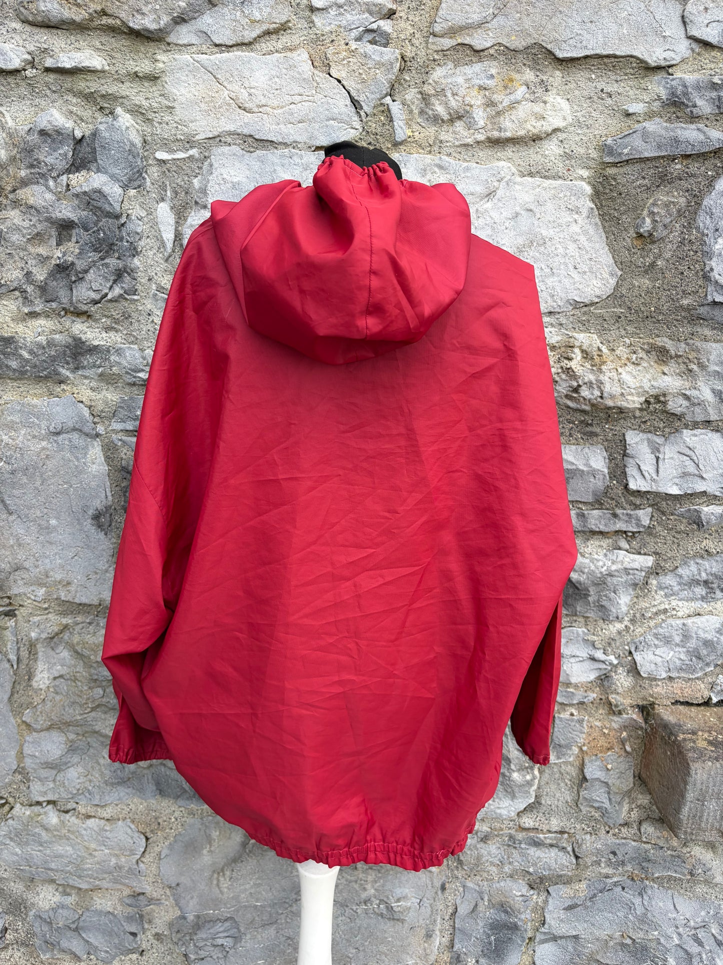 90s dark red rain jacket Medium