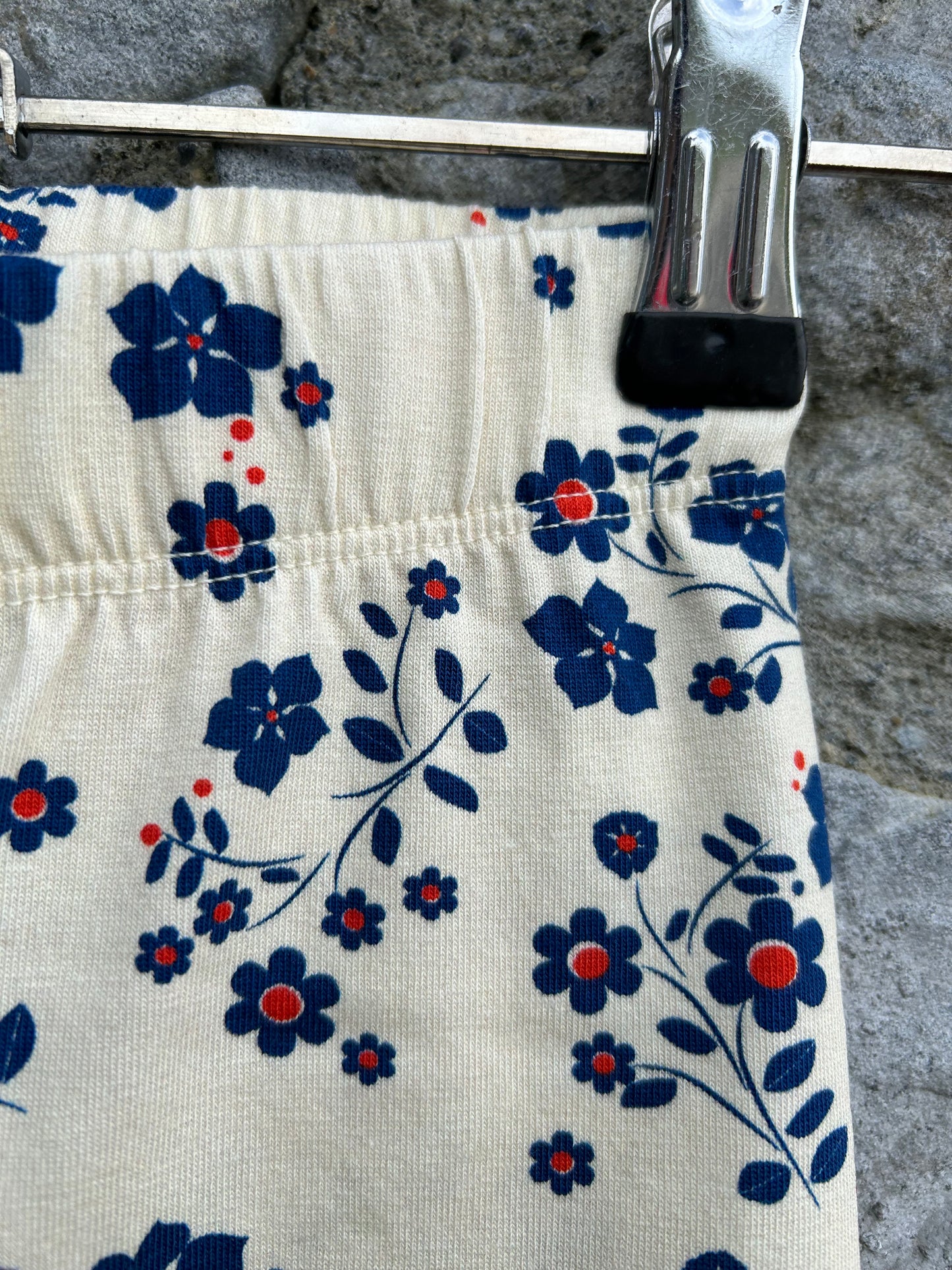 Blue floral leggings 2y (92cm)