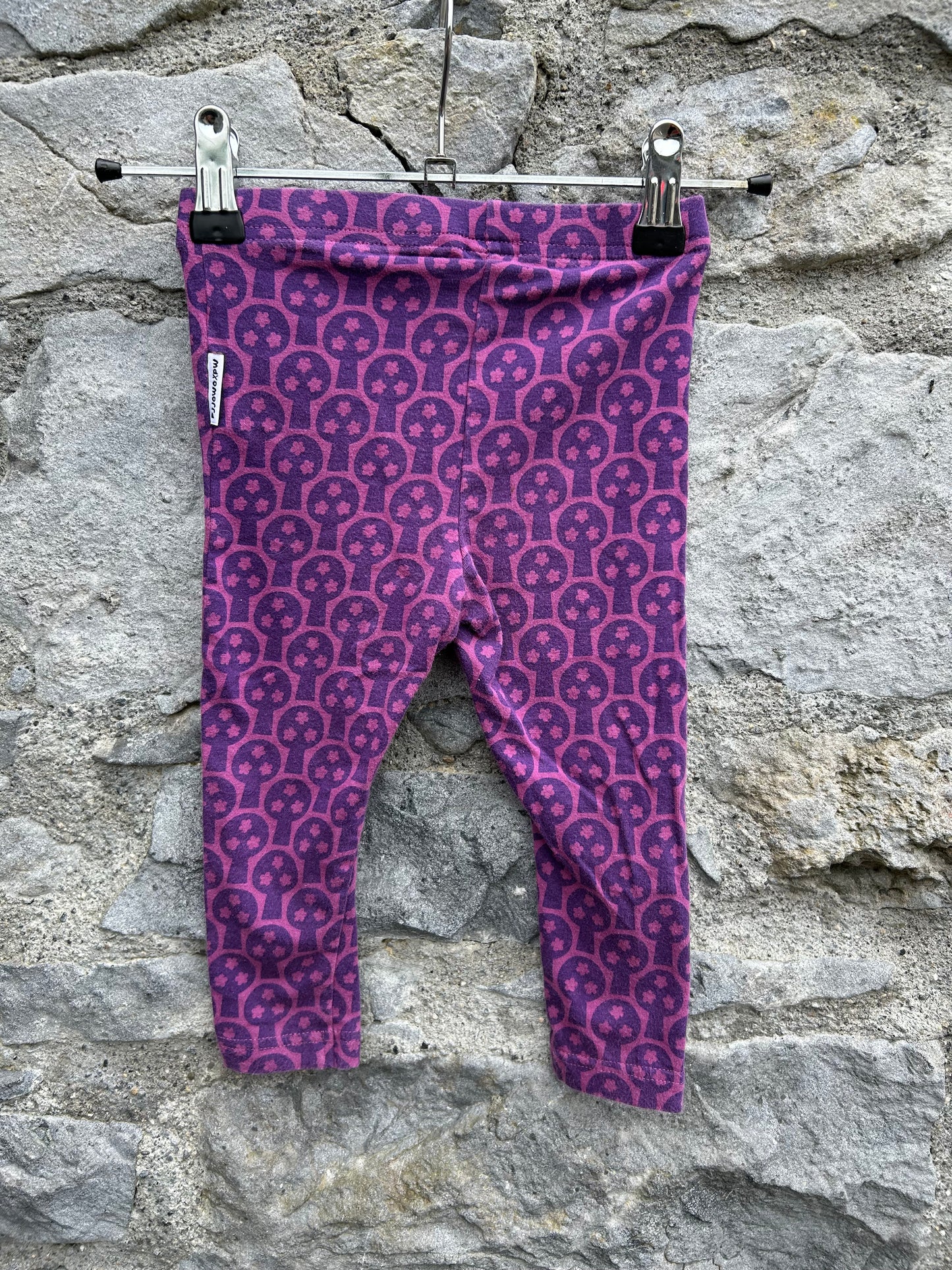 Trees purple leggings 9-12m (74-80cm)