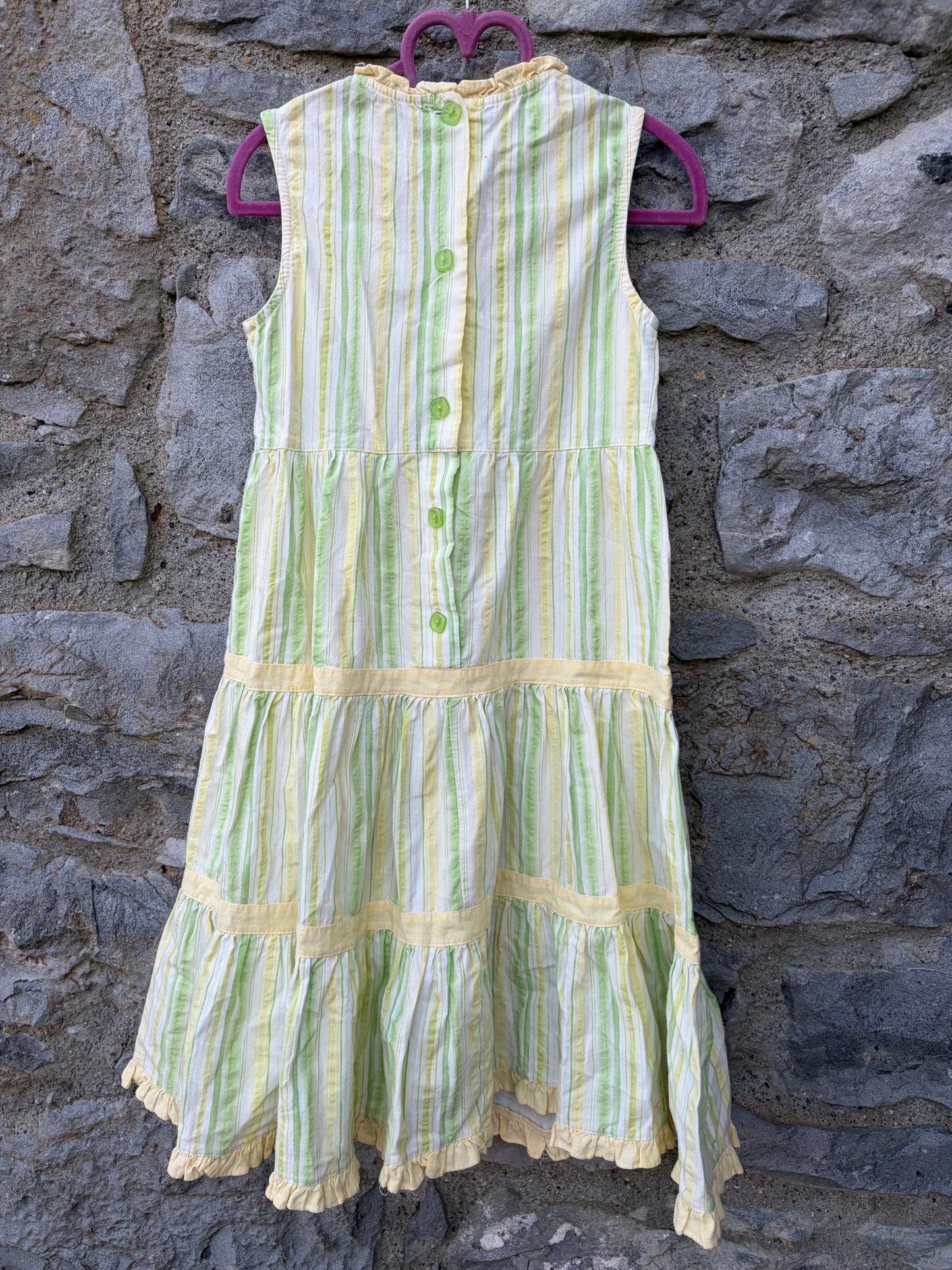 Y2K yellow stripy dress 6y (116cm)