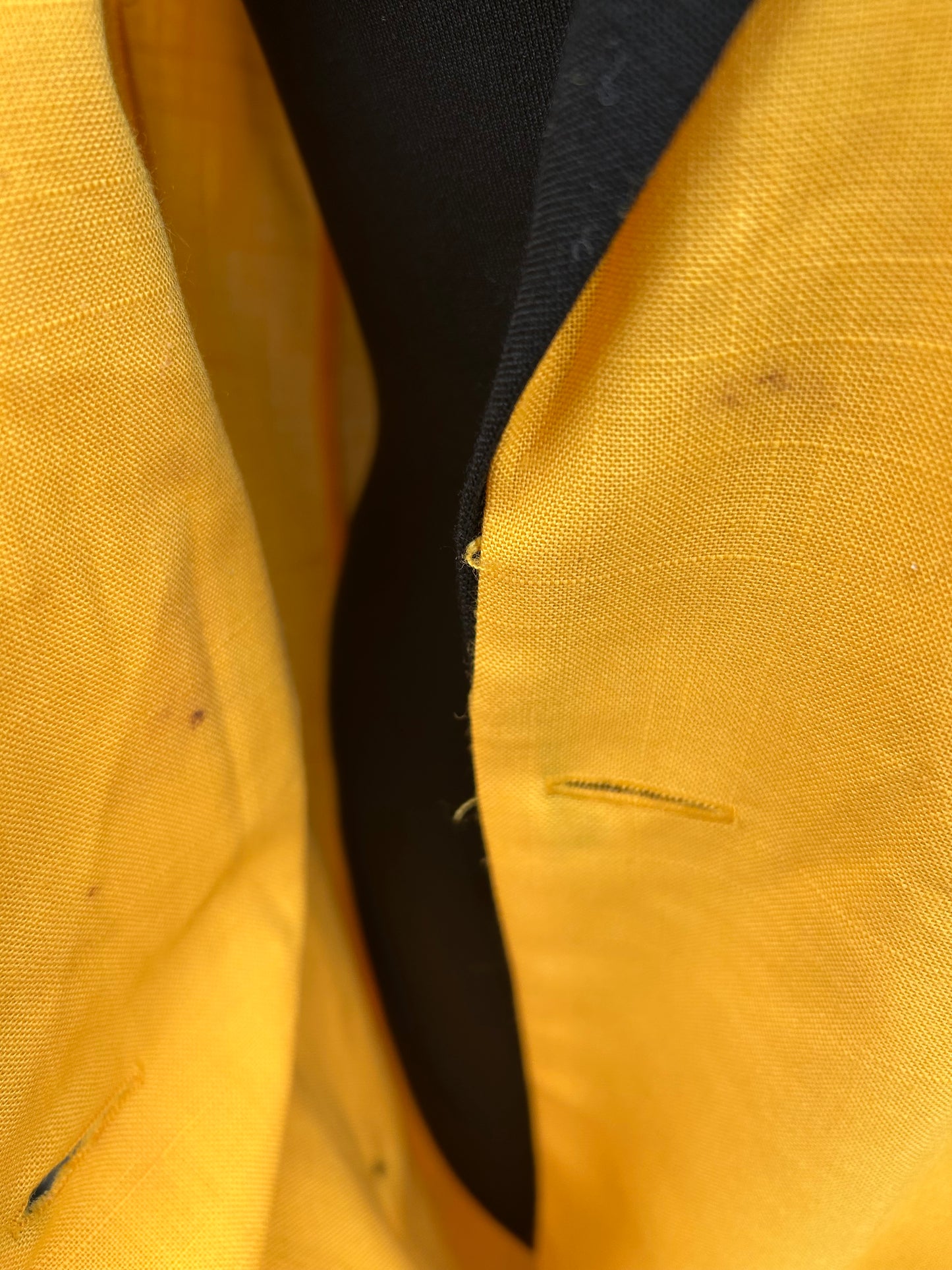 80s Yellow button up dress uk 6-8