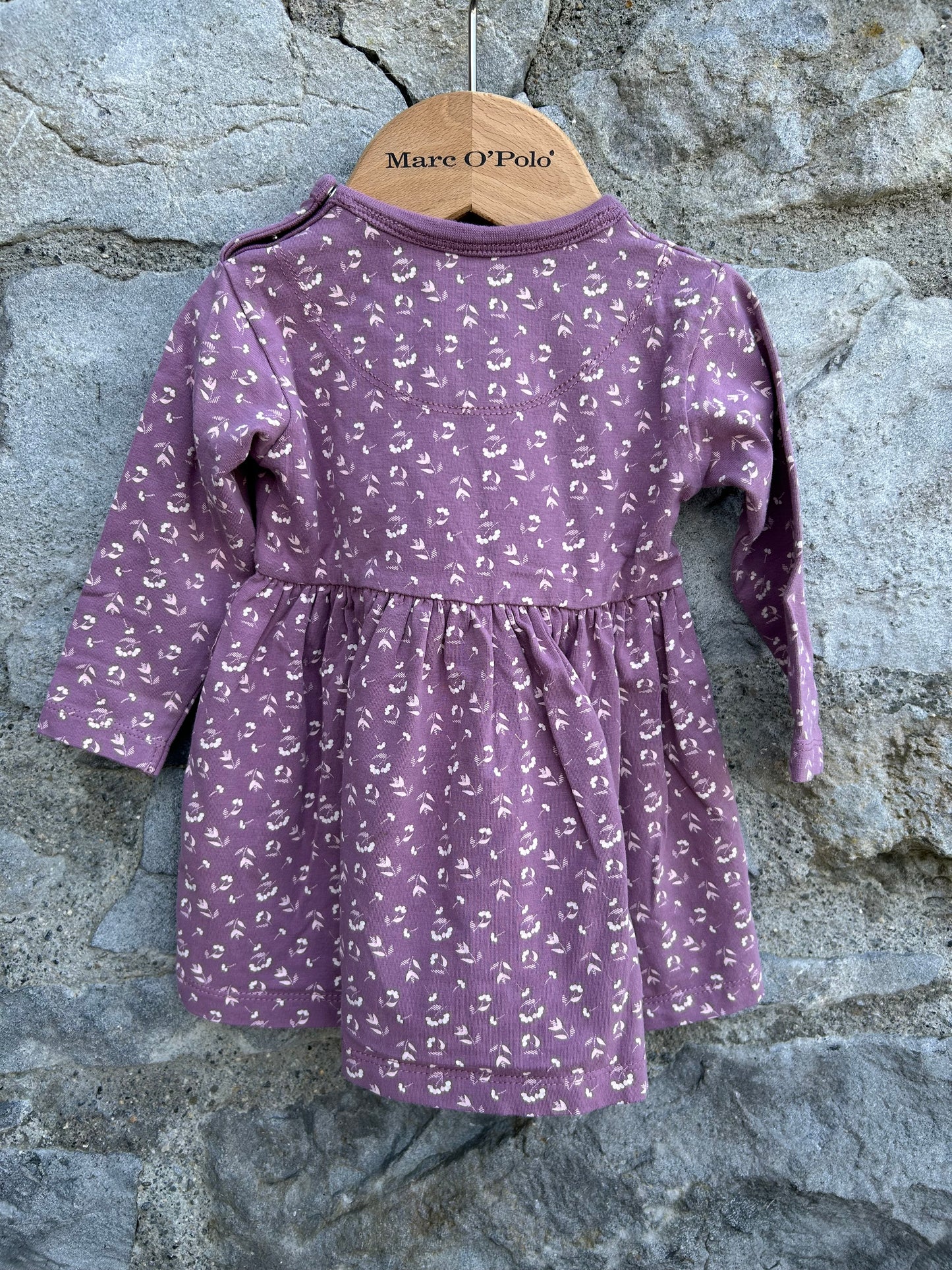 Purple flowers dress 3-6m (62-68cm)
