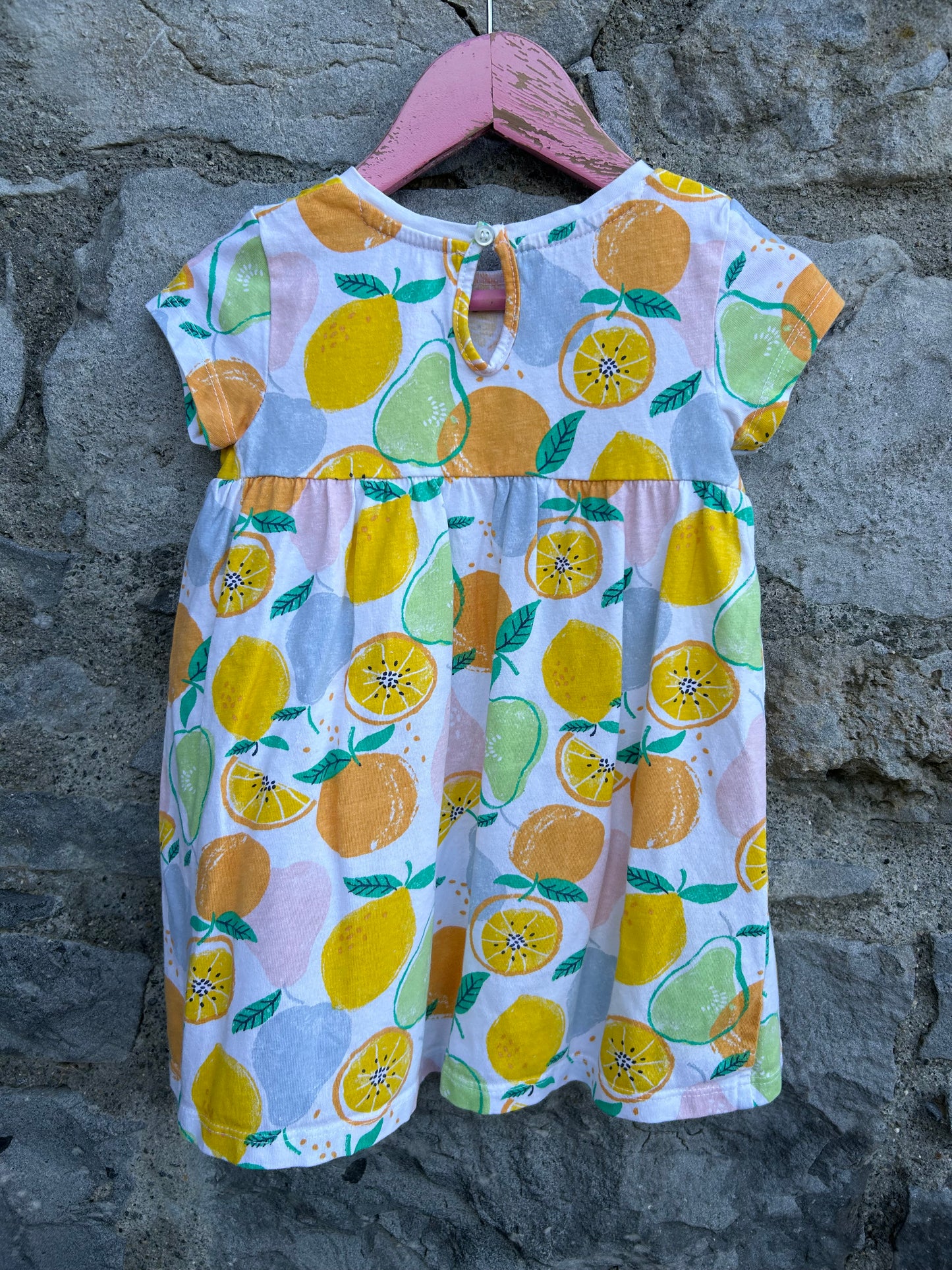 Fruit white dress 12-18m (80-86cm)