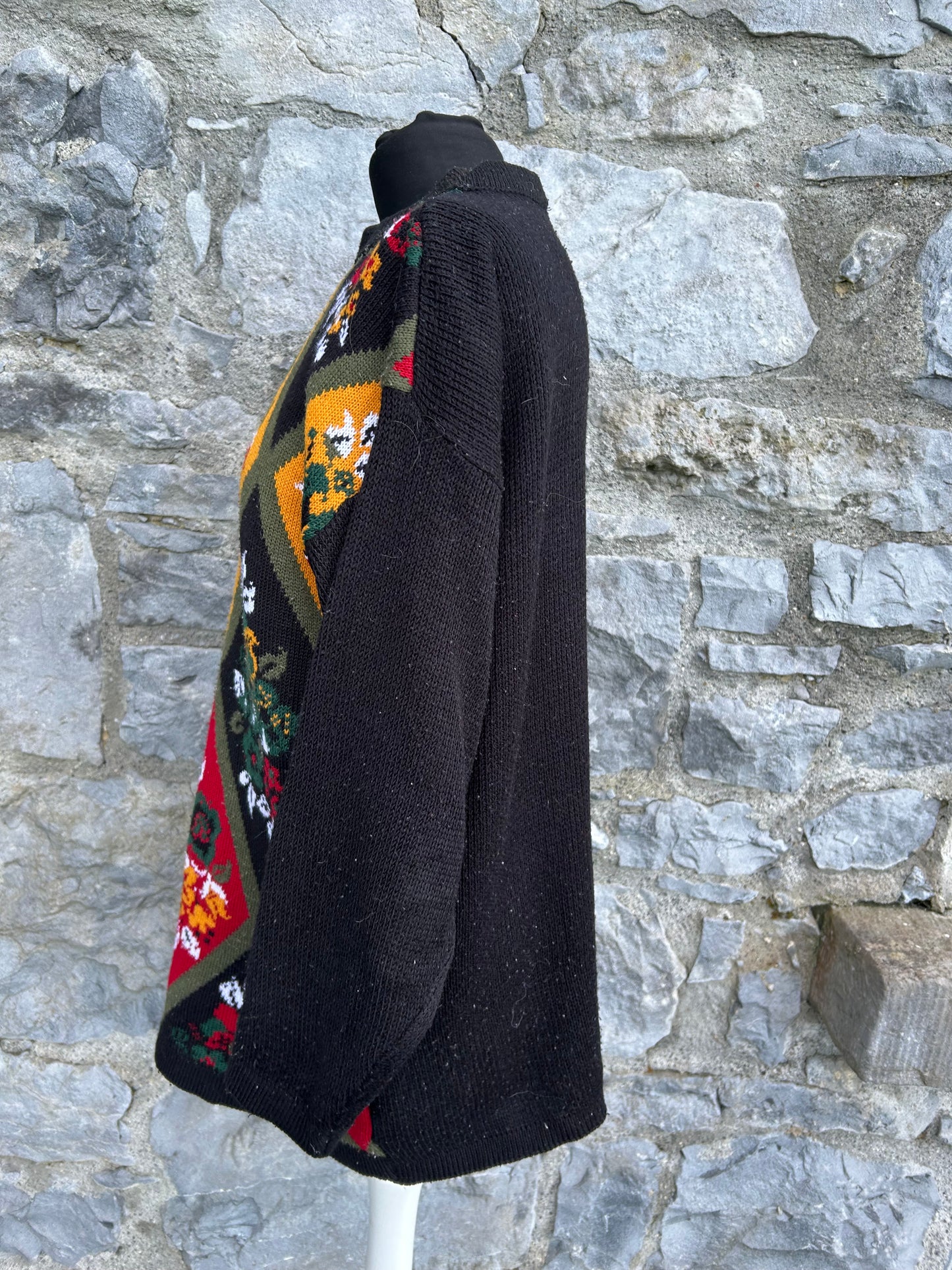 80s floral diamonds jumper uk 12-14