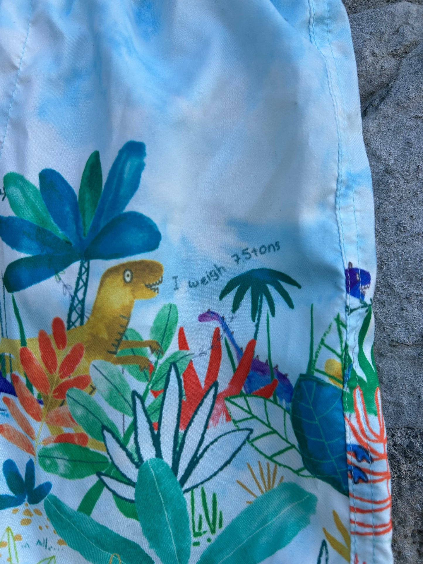 Dinosaurs garden blue shorts 6-7y (116-122cm)