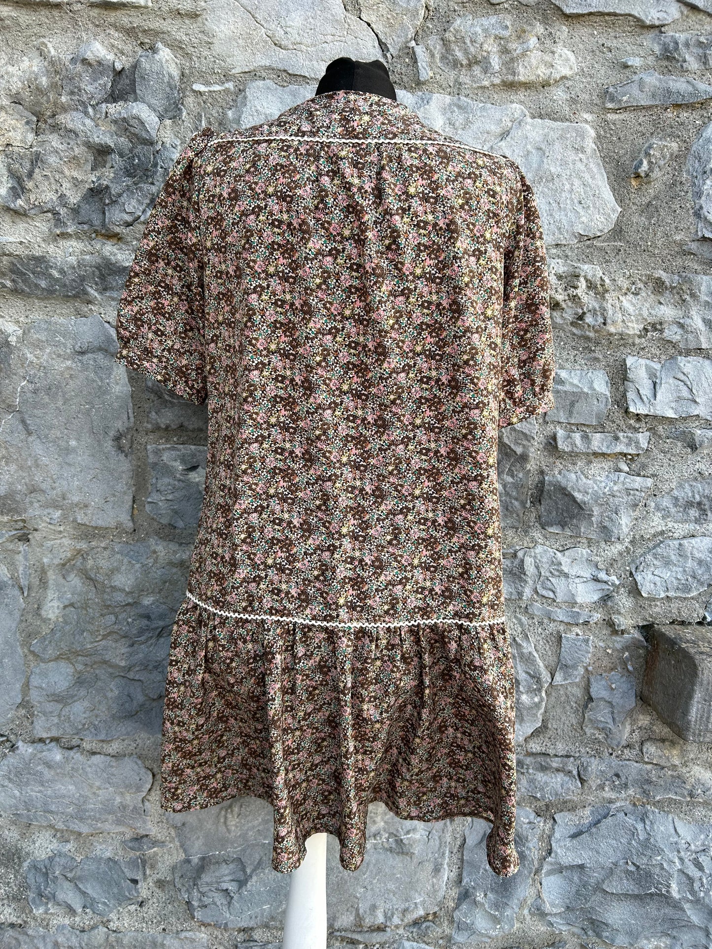 Brown floral dress uk 8