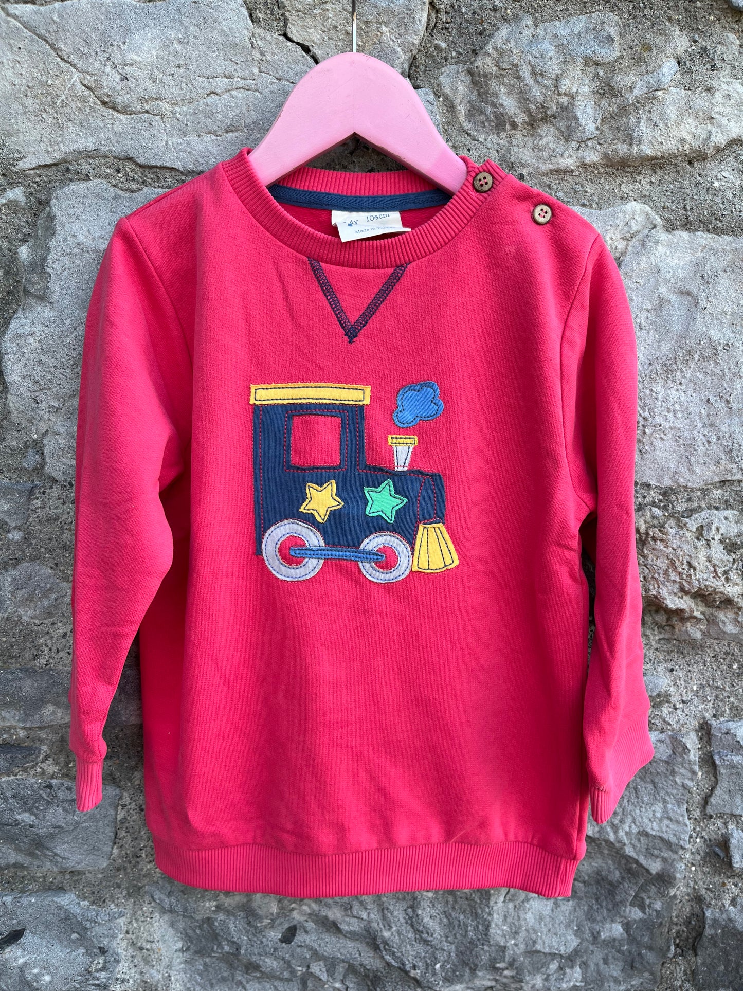 Train pink sweatshirt 3-4y (98-104cm)