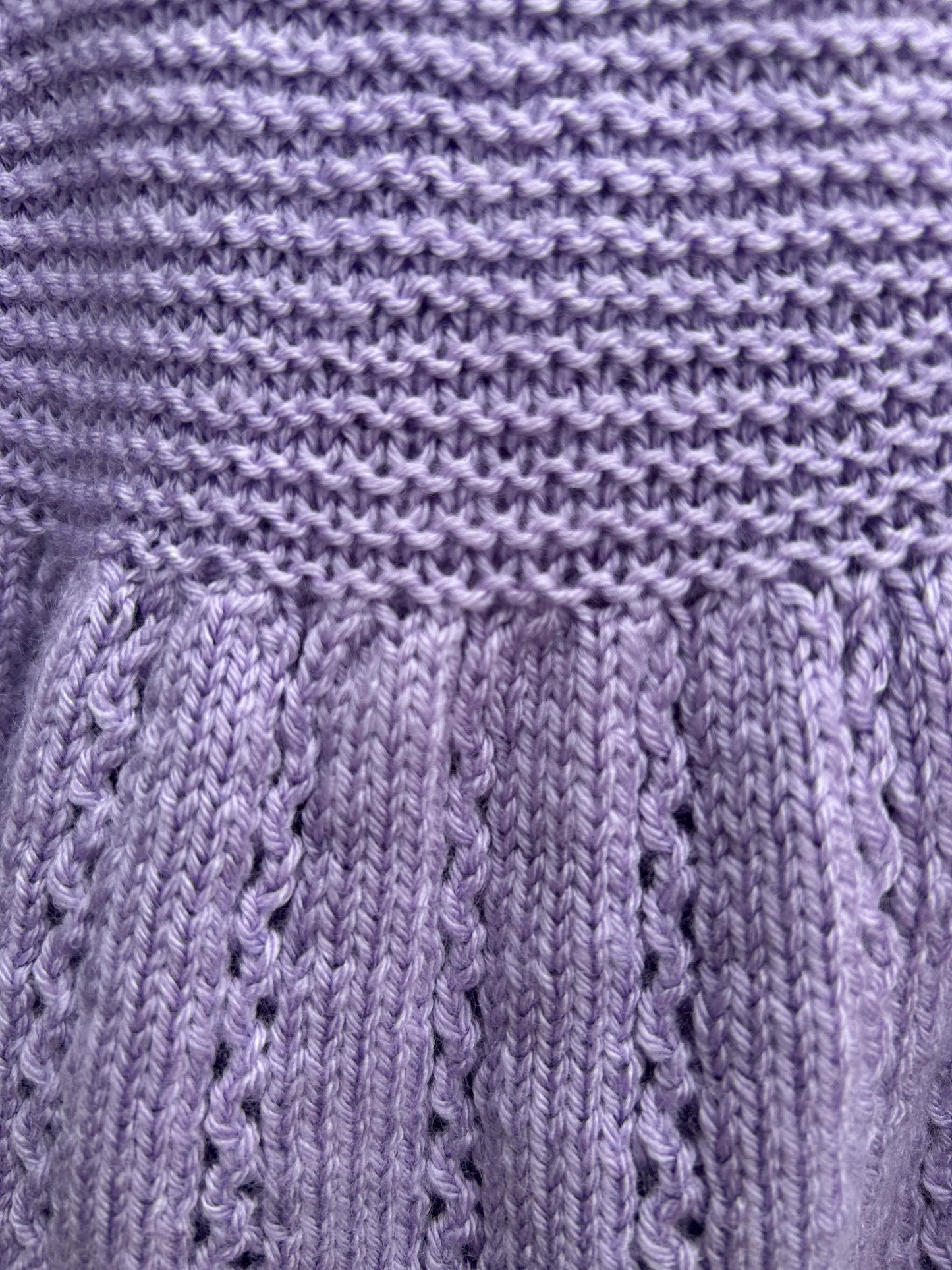 Lilac knitted pinafore 6-9m (68-74cm)