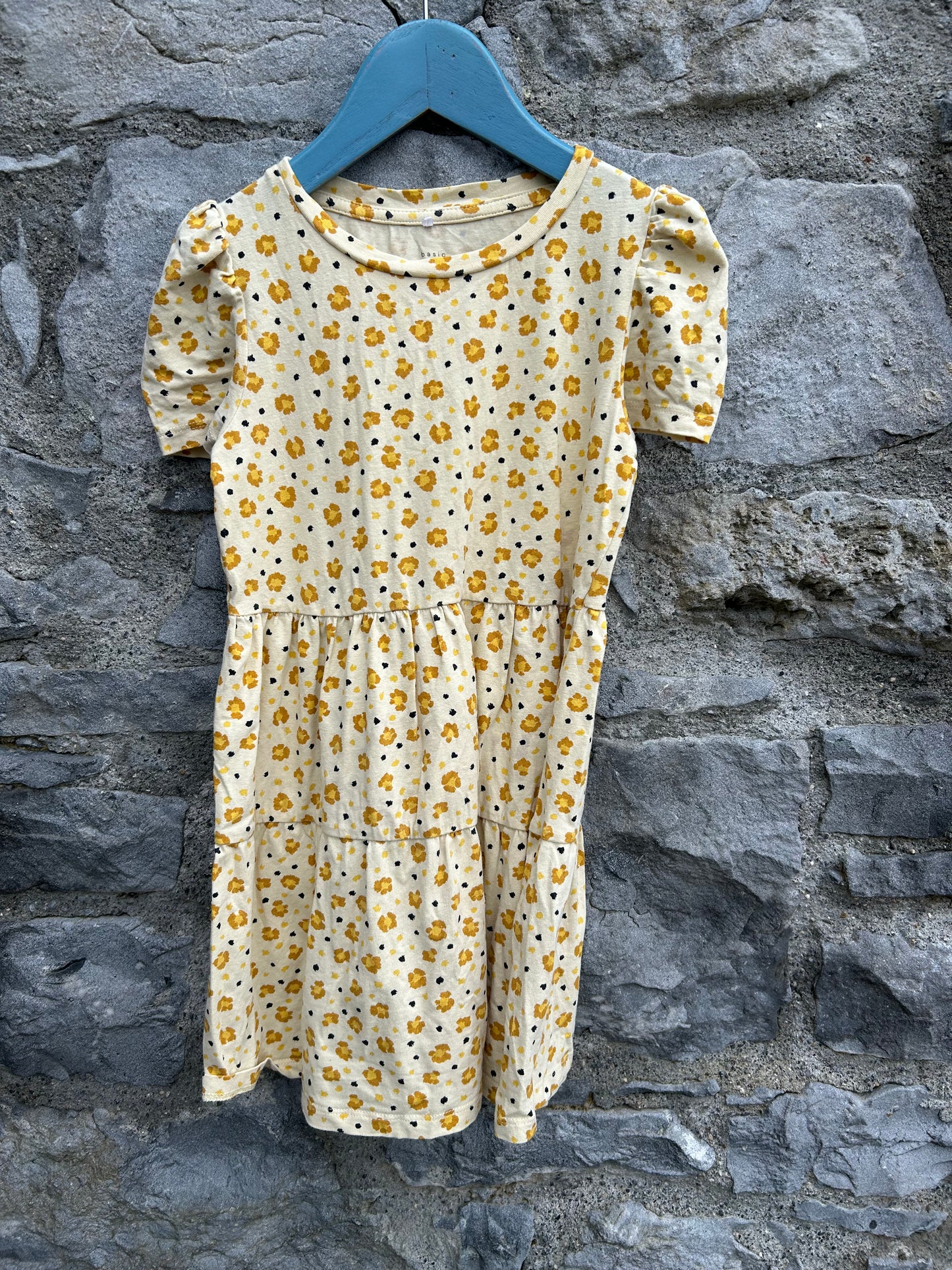Yellow floral dress 5-6y (110-116cm)