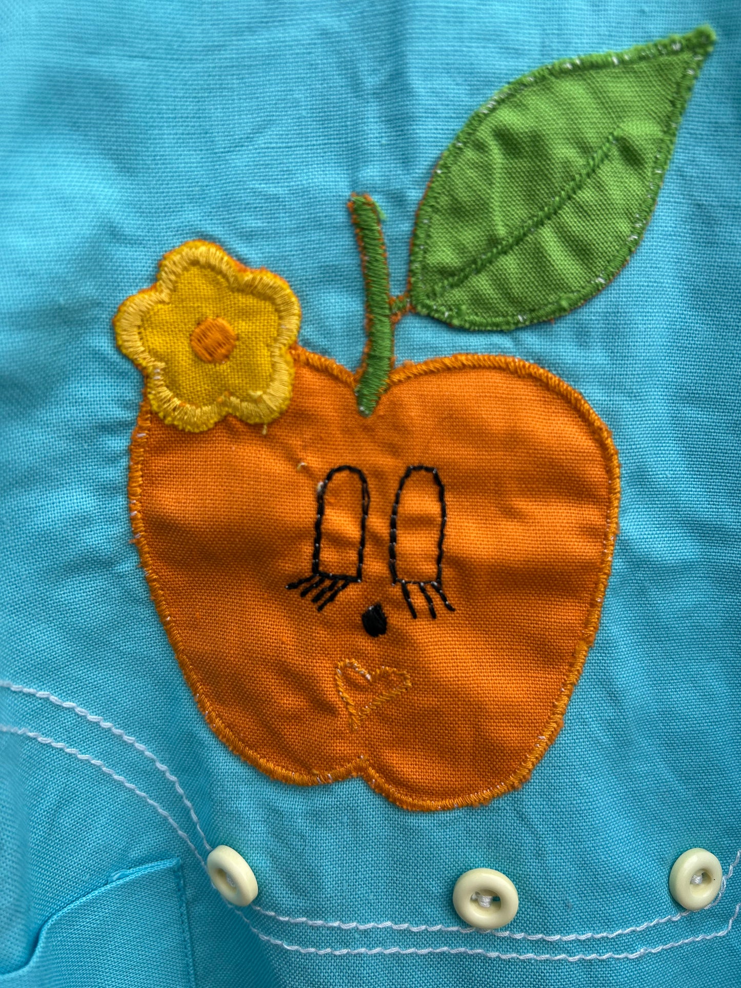 70s apple blue top 12m (80cm)