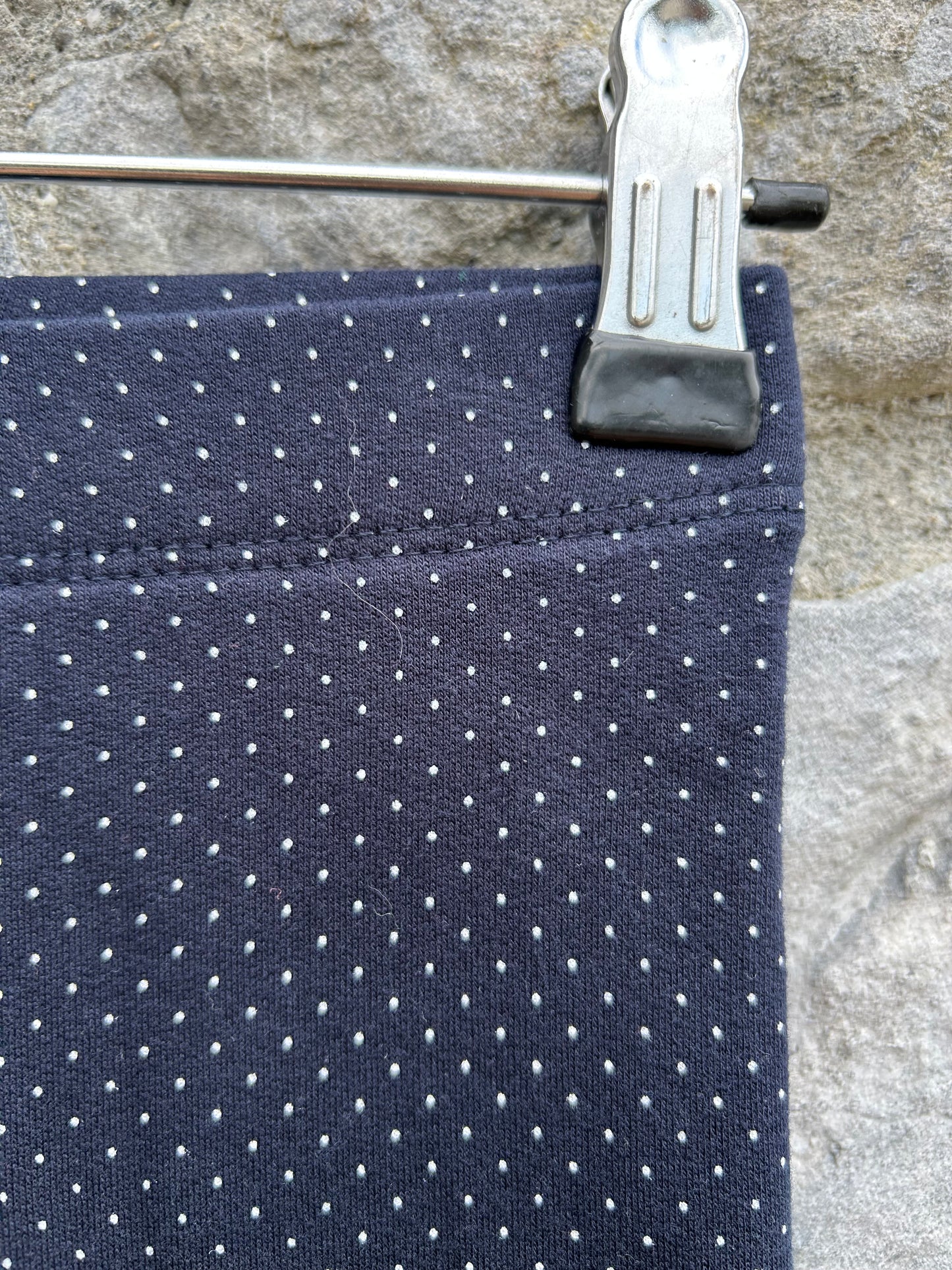 Dotty navy sweat leggings 7-8y (122-128cm)