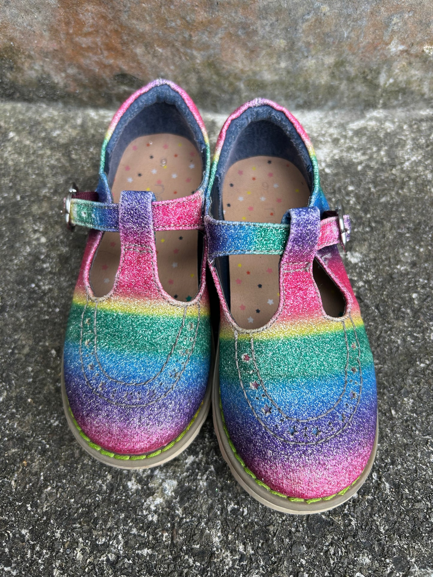 Rainbow Mary Jane shoes uk 9 (eu 27)