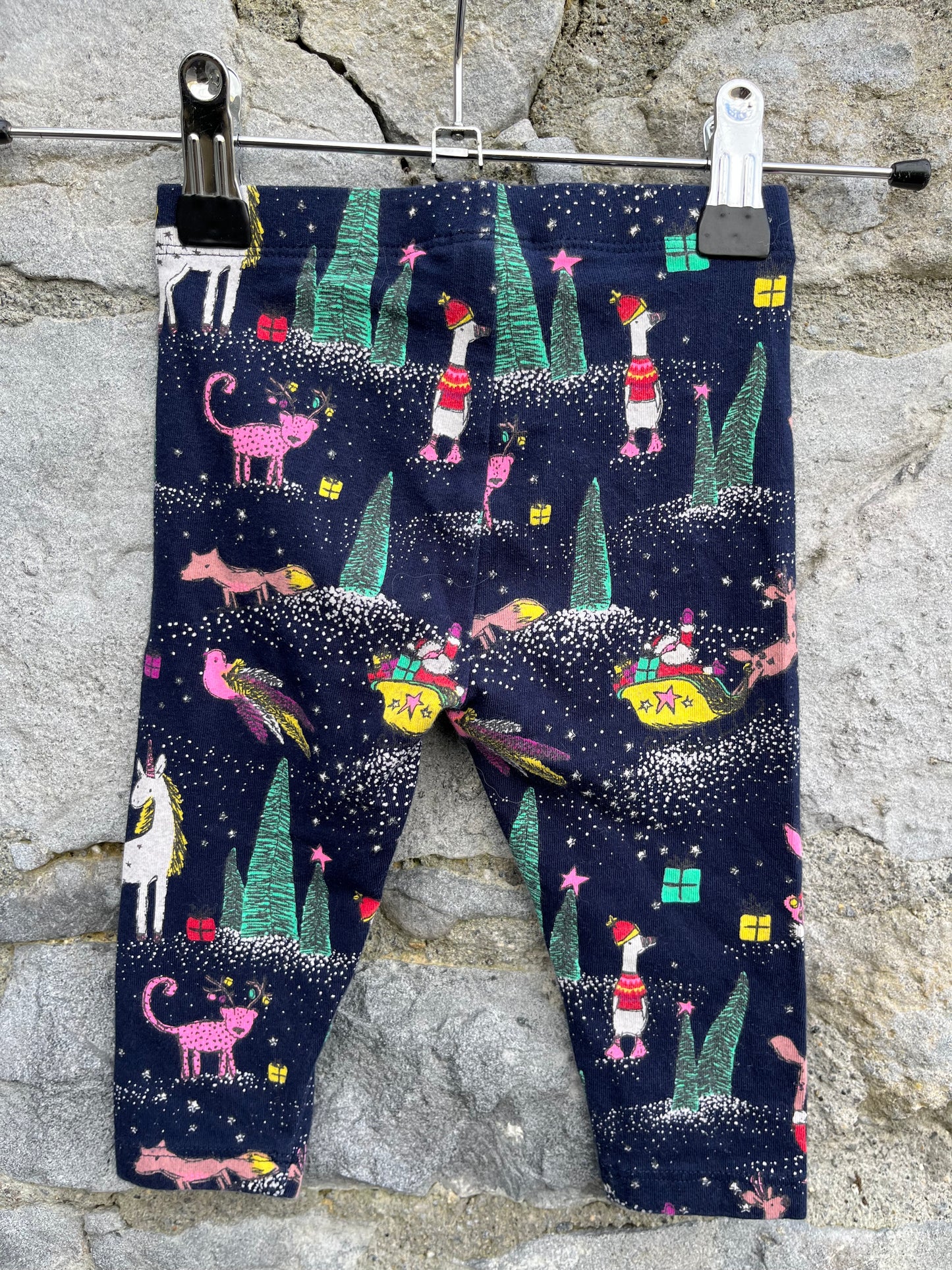 Christmas navy leggings 6m (68cm)