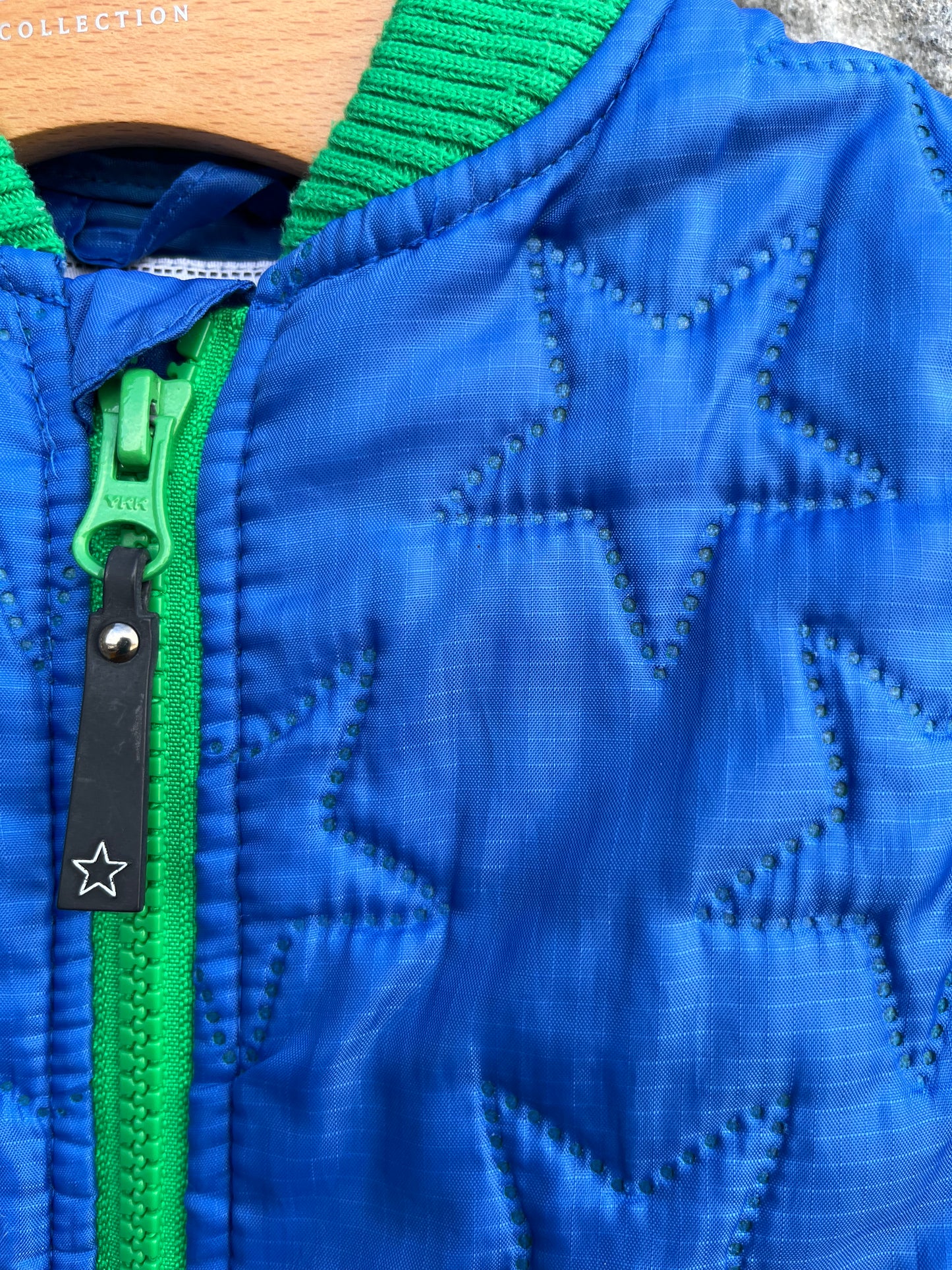 Blue quilted onesie 6m (68cm)