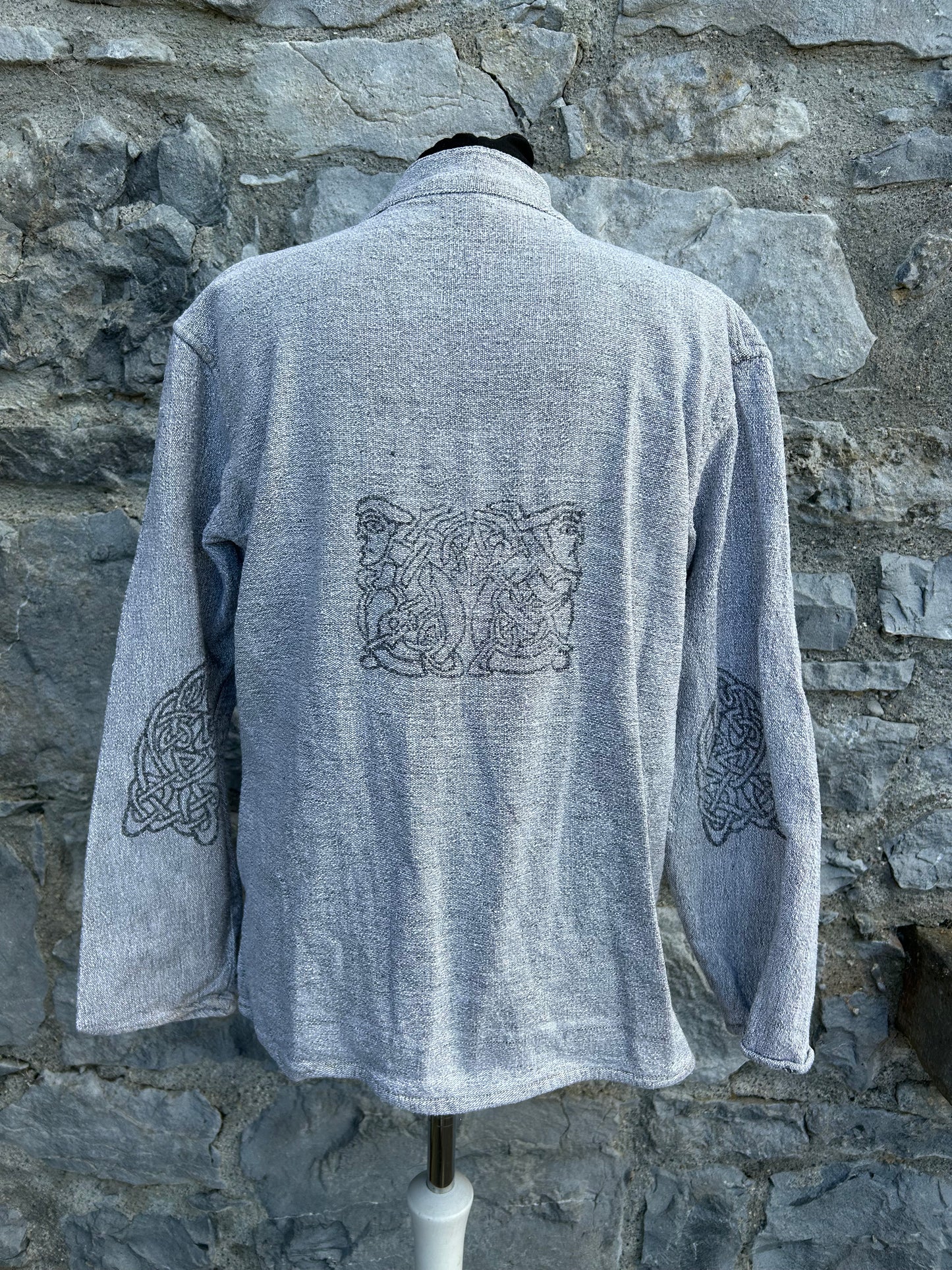 Grey Celtic print shirt uk 10-12
