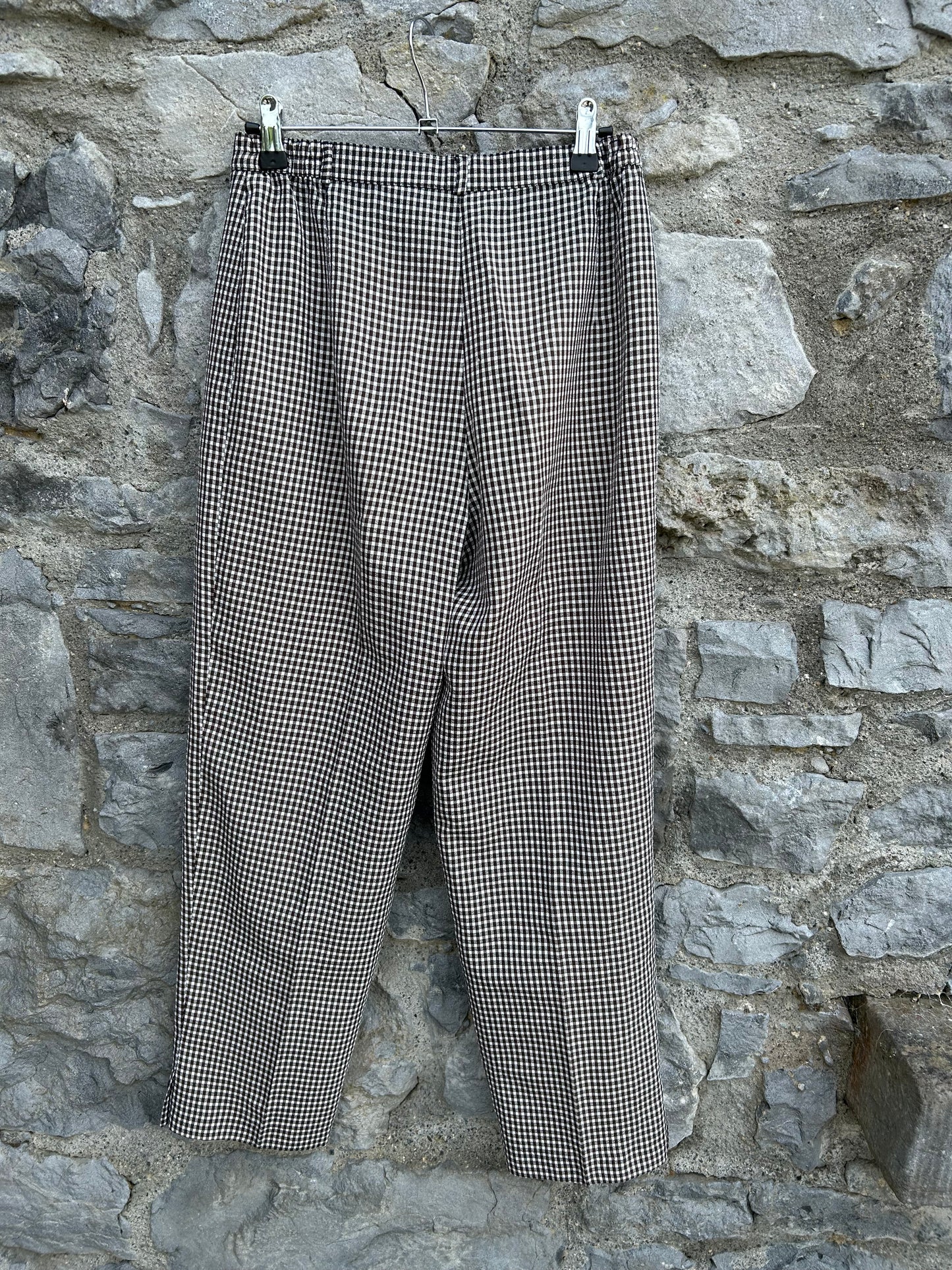 90s brown check pants uk 10-12