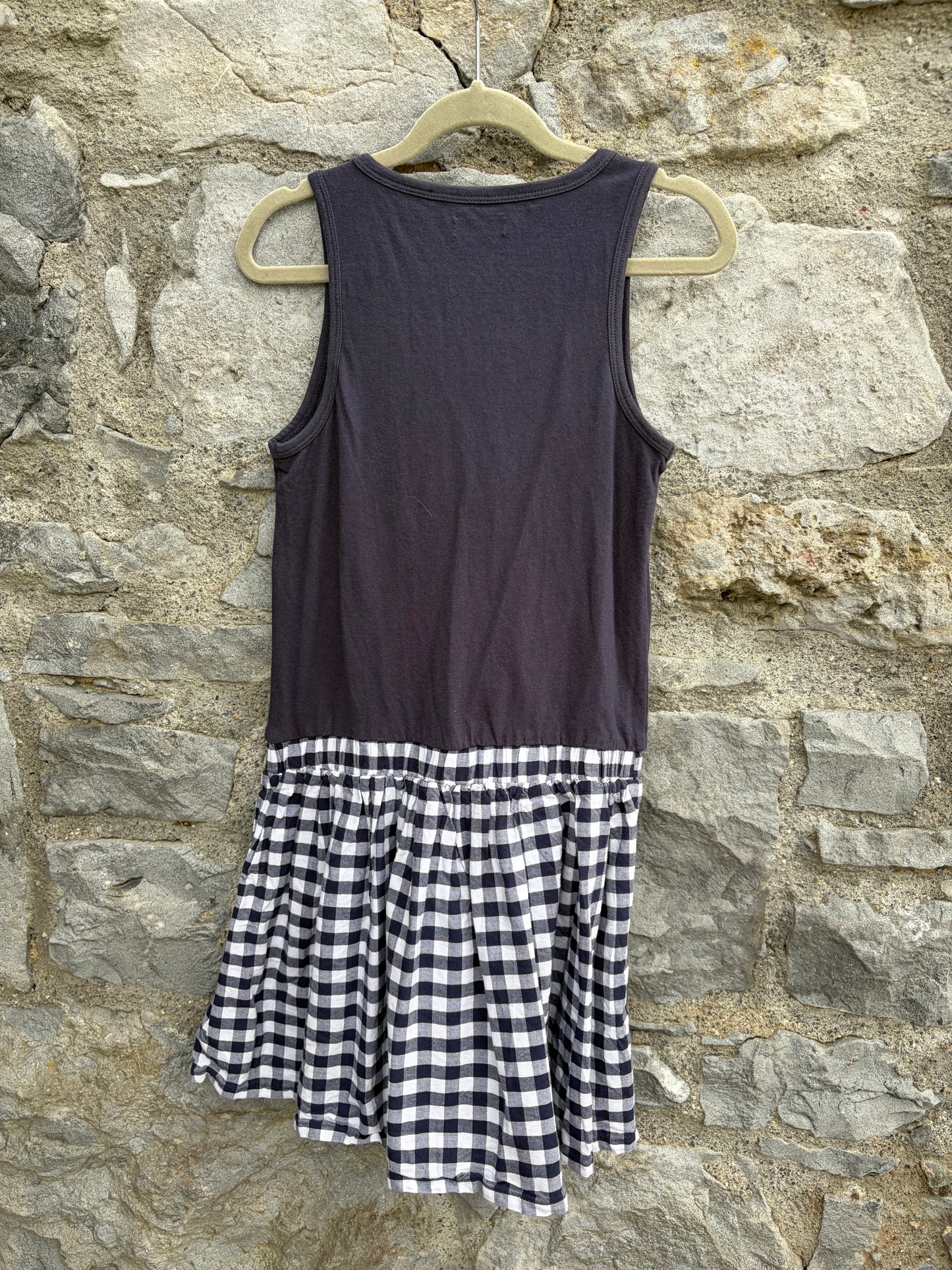 Black&white check dress 8y (128cm)