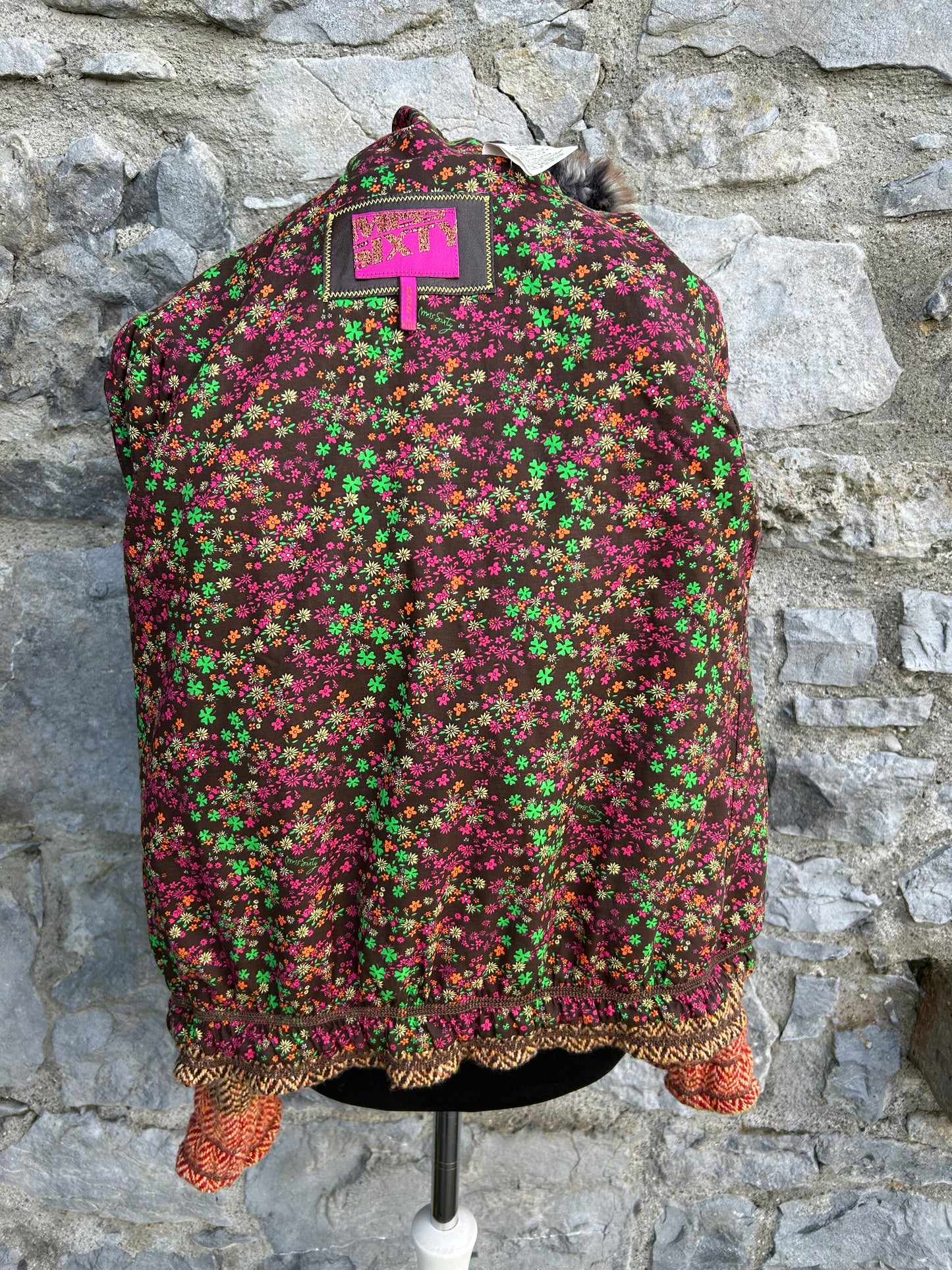 Brown herringbone tweed jacket uk 4-6