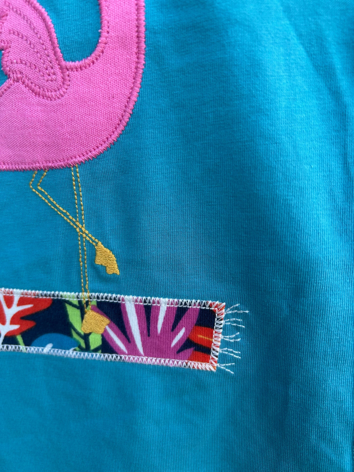 Flamingo blue T-shirt 3-4y (98-104cm)