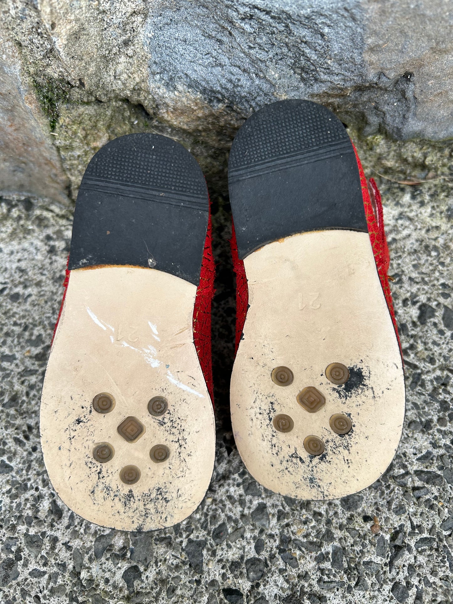 Red&gold shoes uk 5 (eu 21)