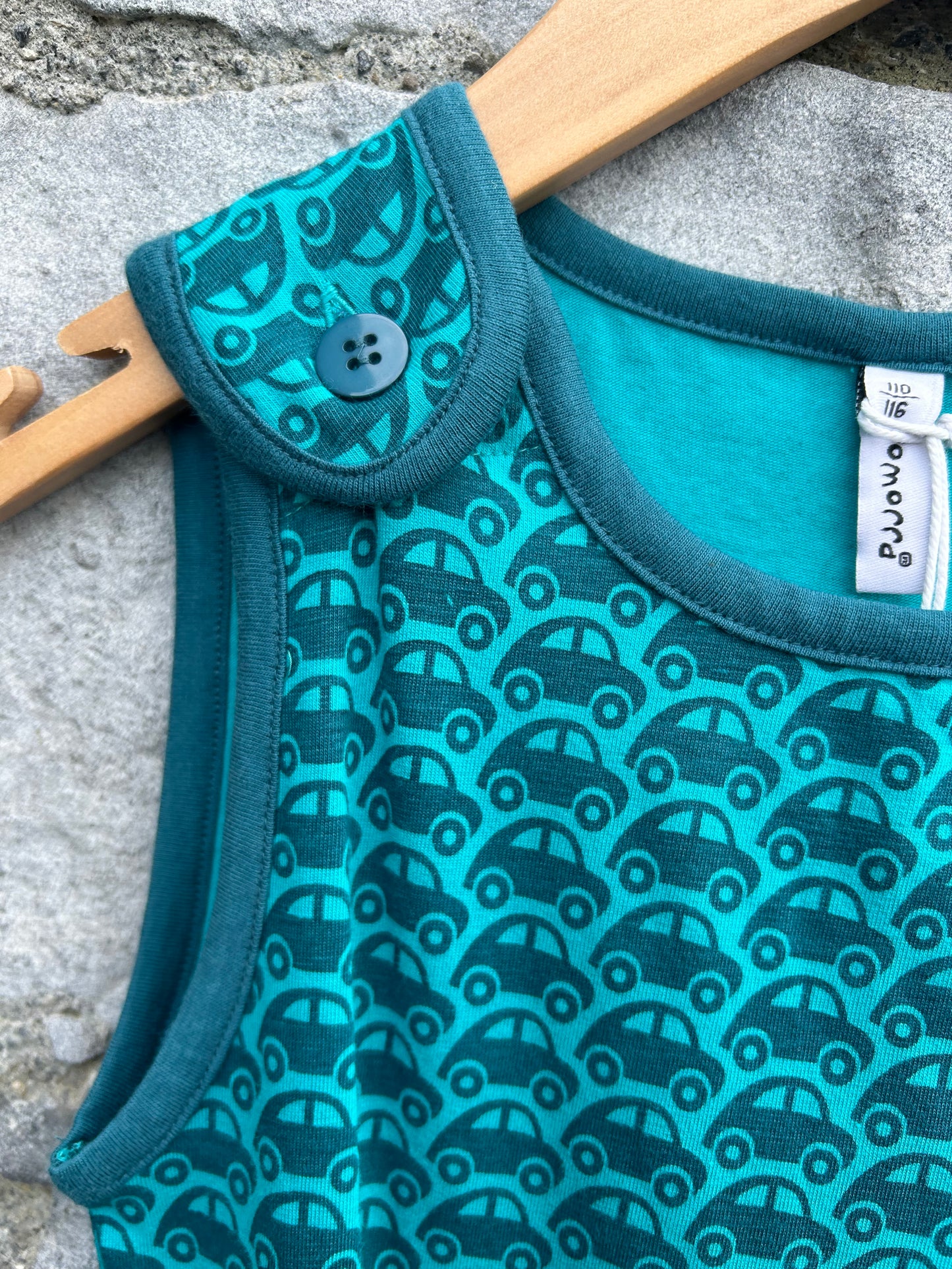 Blue cars playsuit 5-6y (110-116cm)