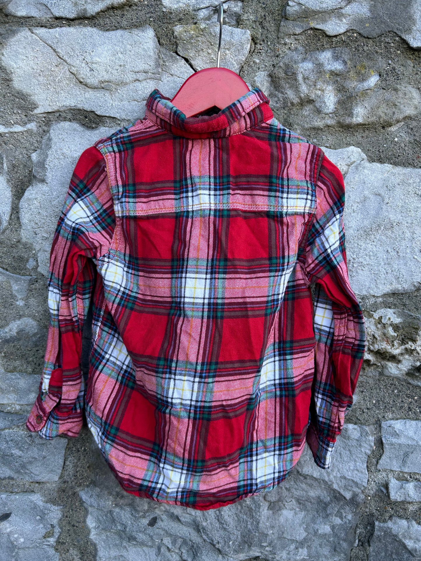 Red check shirt 4y (104cm)