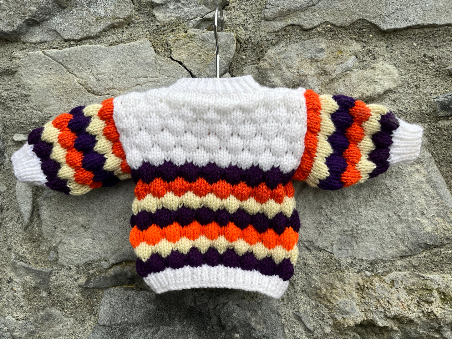 White&black stripy bubble cardigan 0-3m (56-62cm)