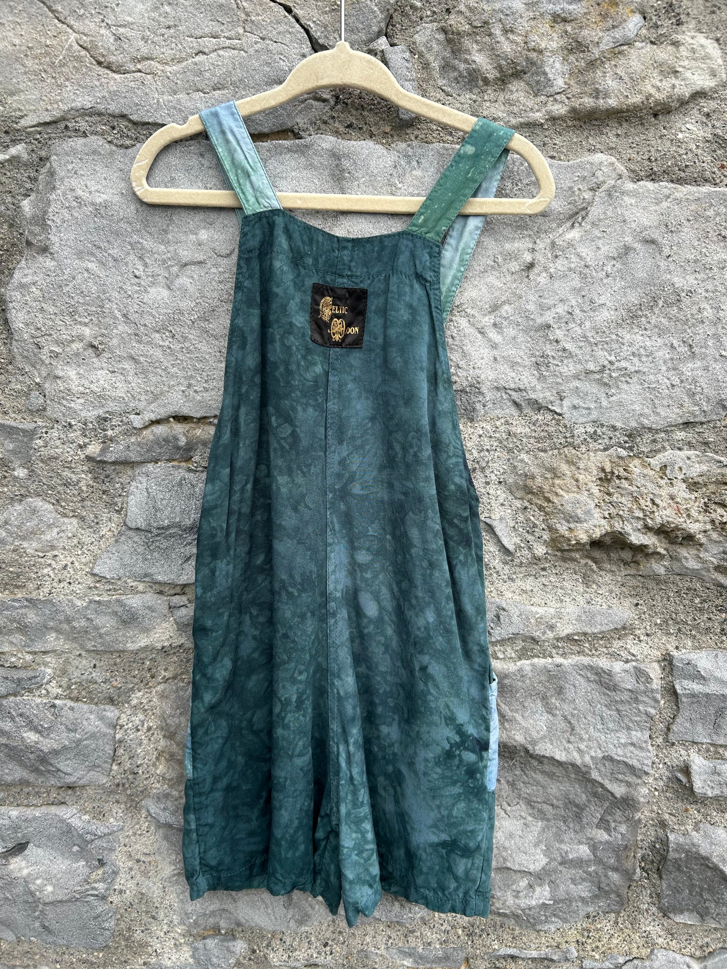 Green tie dye dungarees 18-24m (86-92cm)