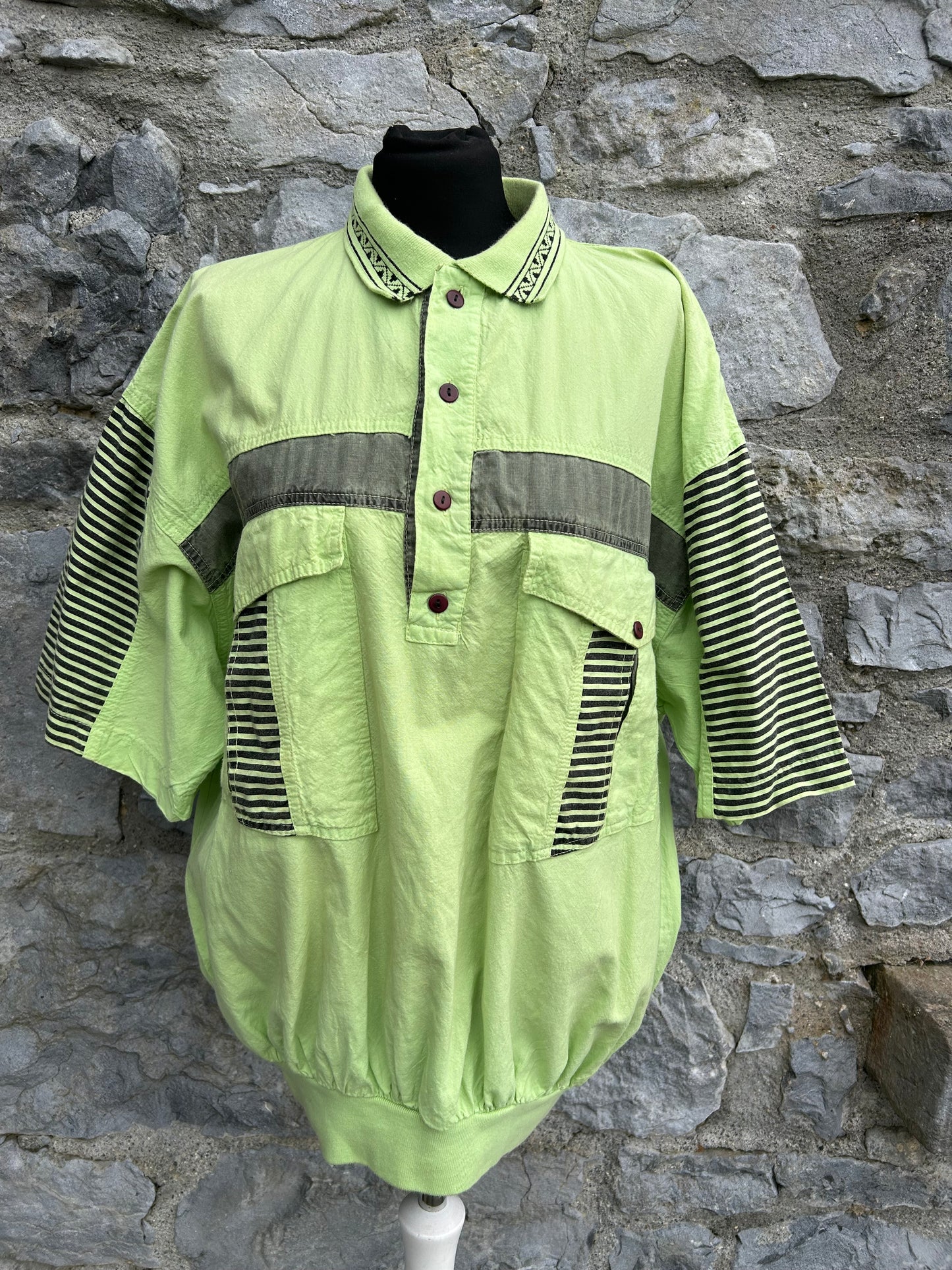 80s green polo top