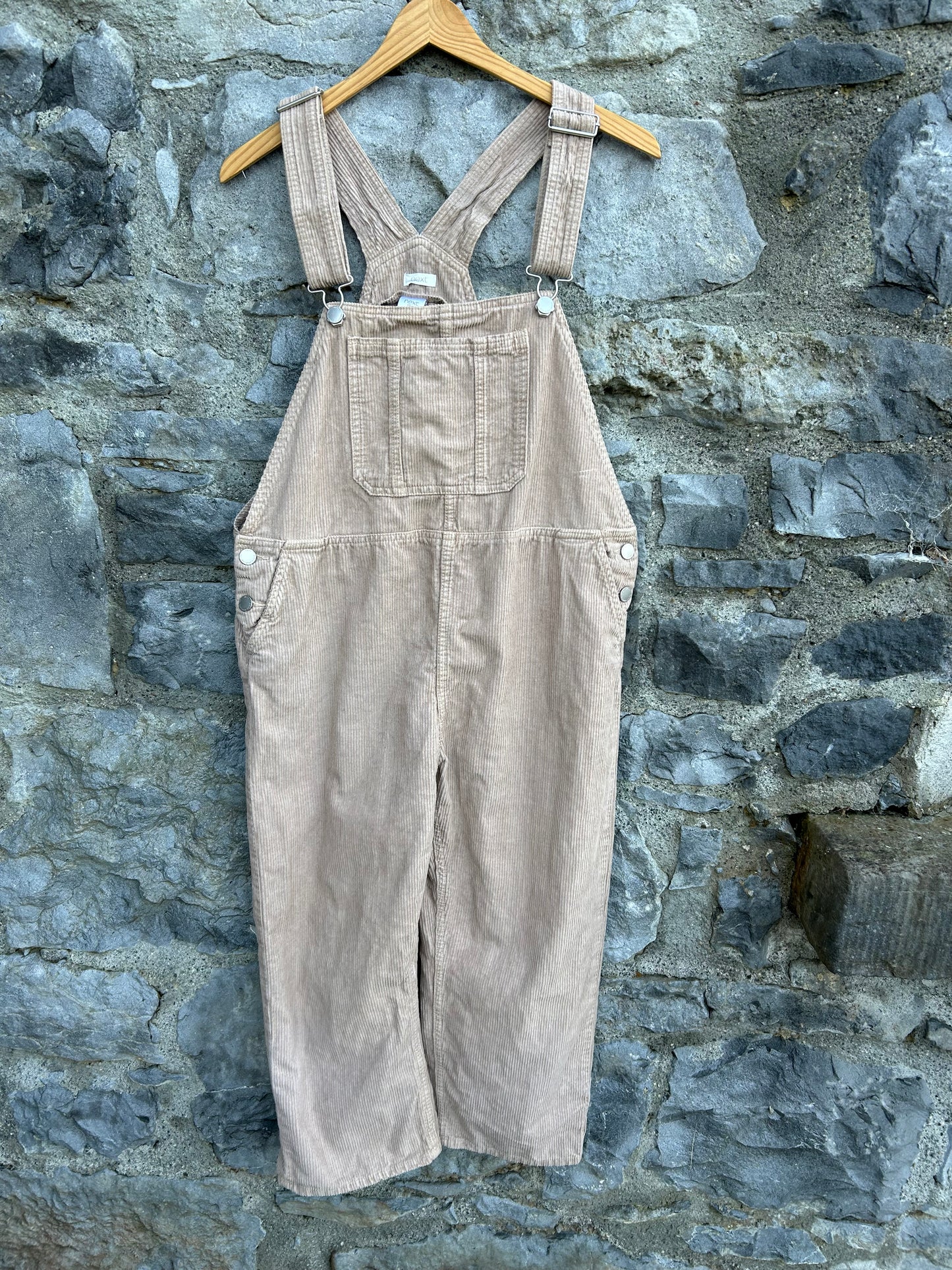 Beige cord cropped dungarees 12y (152cm)