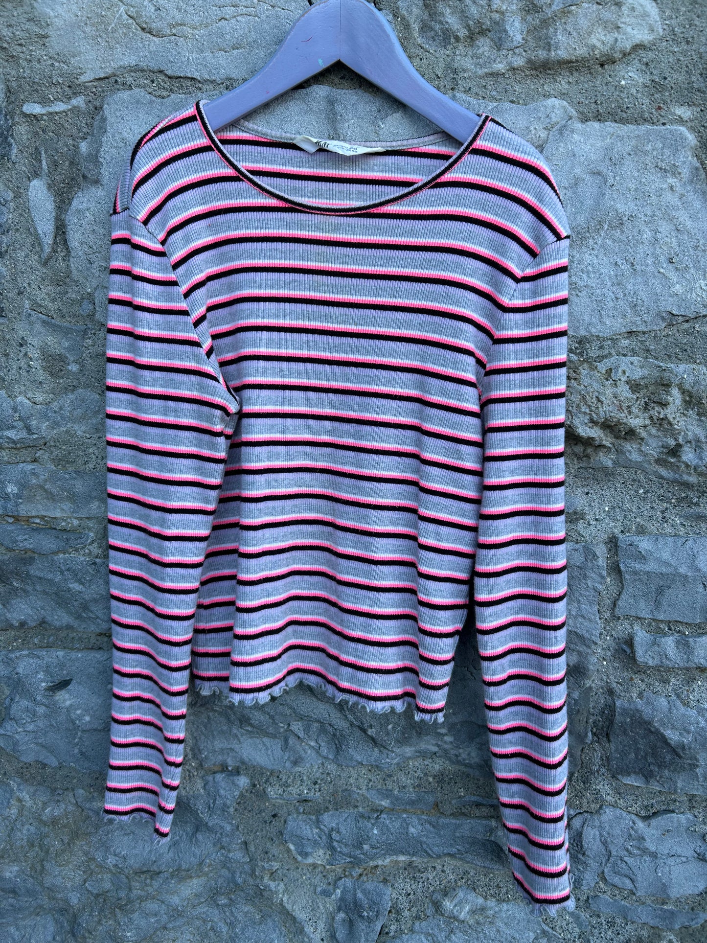 Grey stripy top uk 8-10