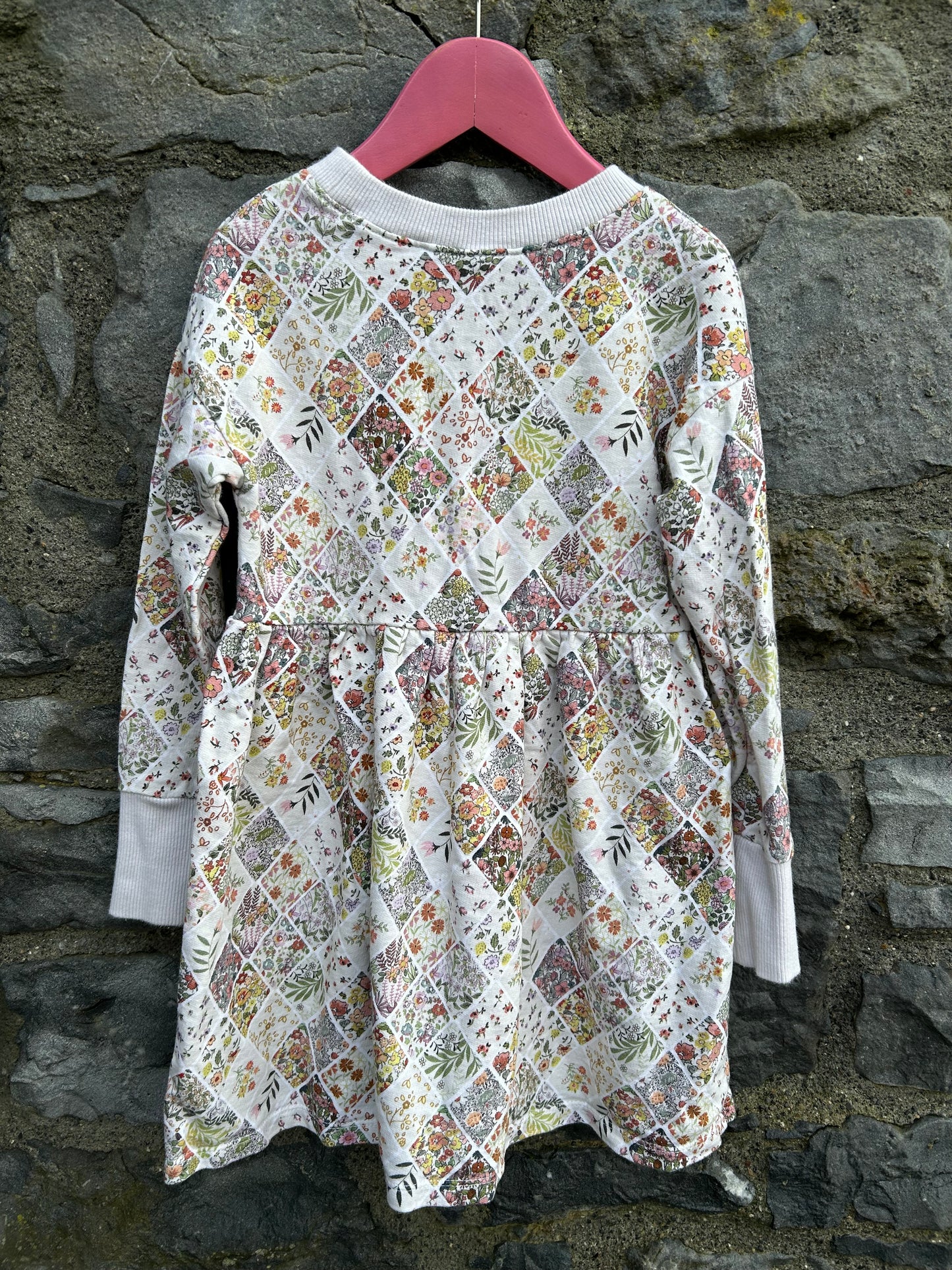 Patchwork flower diamonds dress 6-7y (116-122cm)