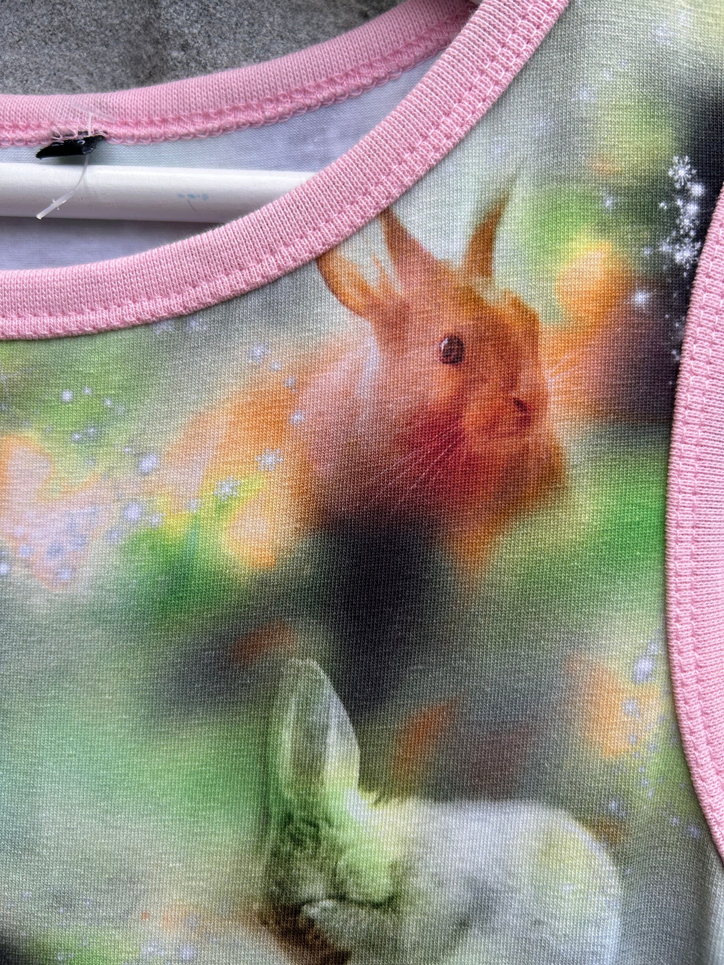 Bunnies green spin dress 9-10y (134-140cm)