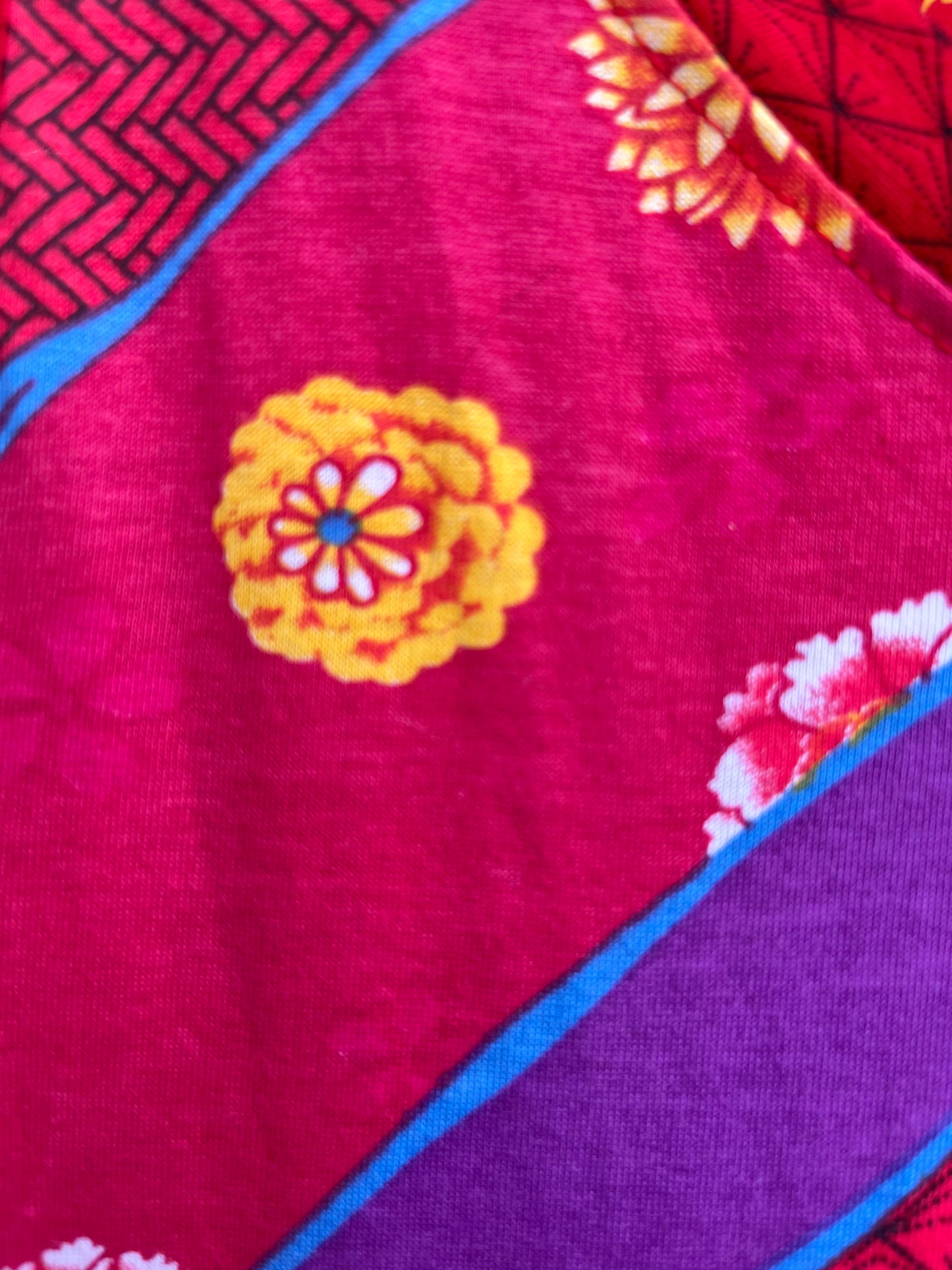 Colourful flower pink dress 11-12y (146-152cm)