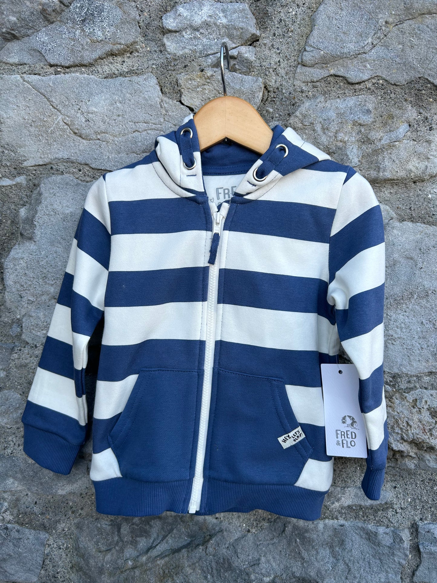 Navy&white stripy jacket 12-18m (80-86cm)