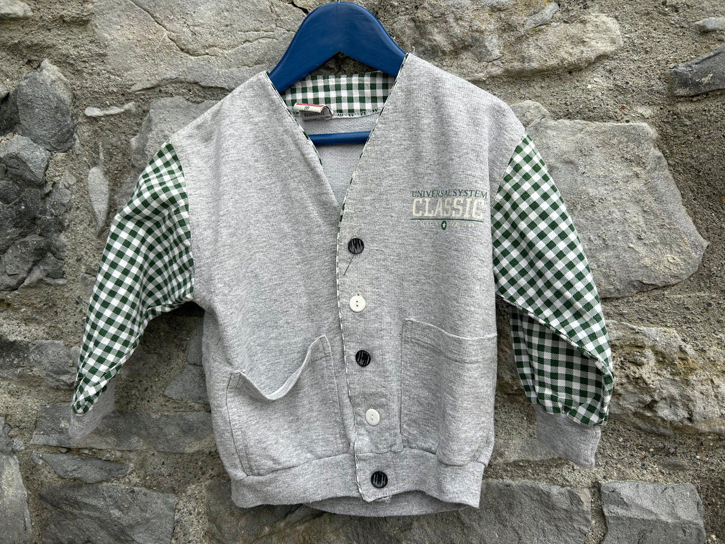 80s classic grey cardigan 3y (98cm)
