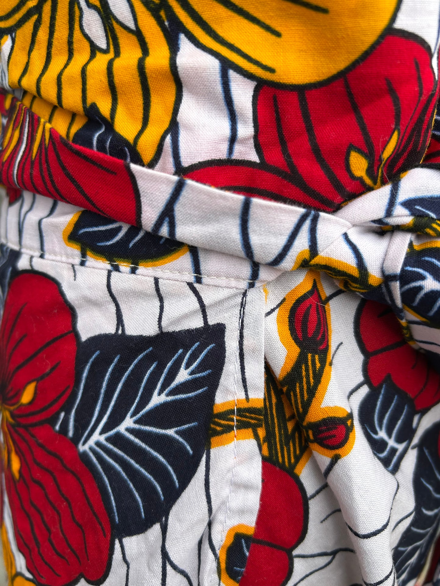 Orange&red flowers wrap skirt uk 10-12