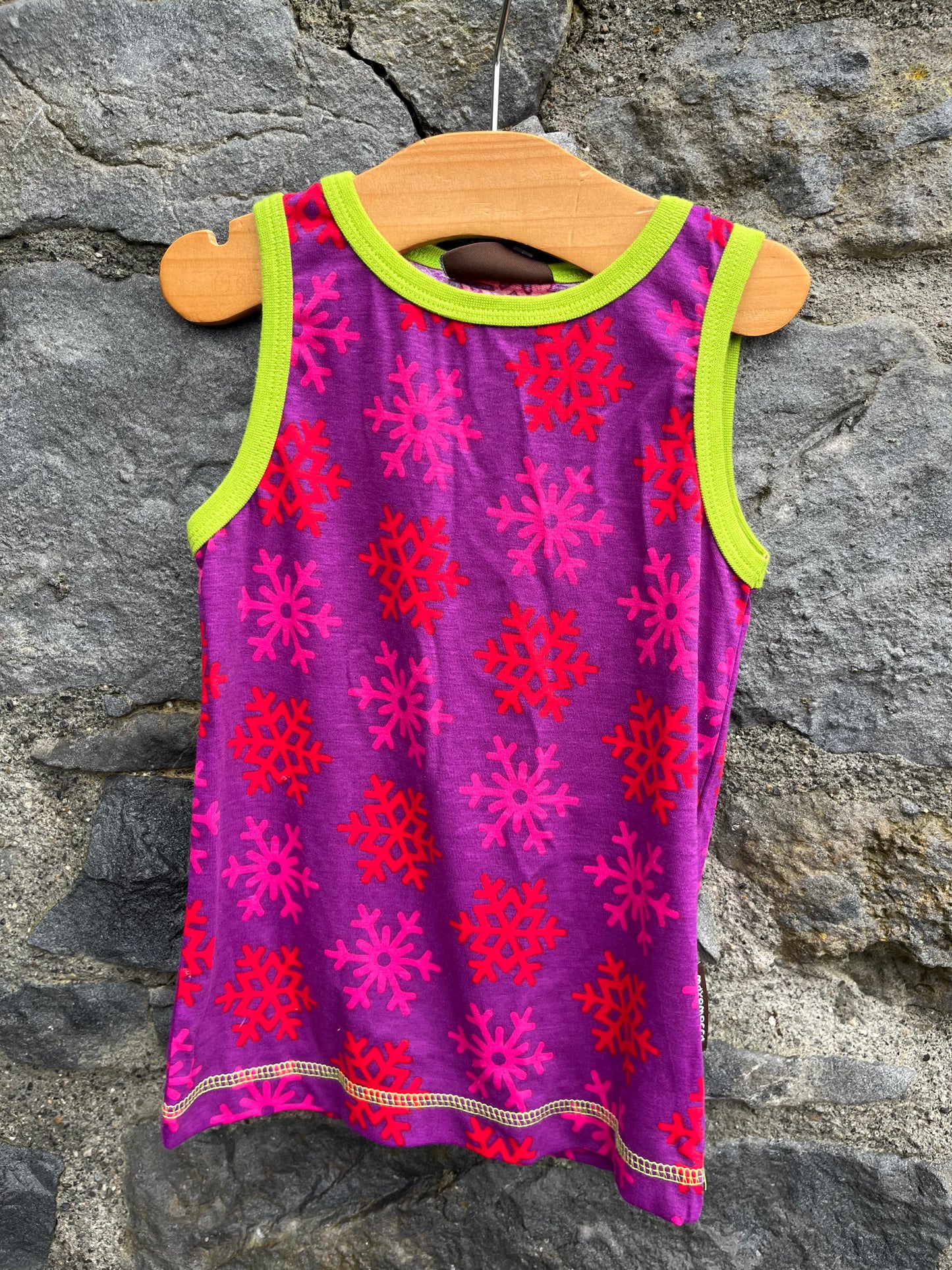 Pink snowflakes tank top 18-24m (86-92cm)