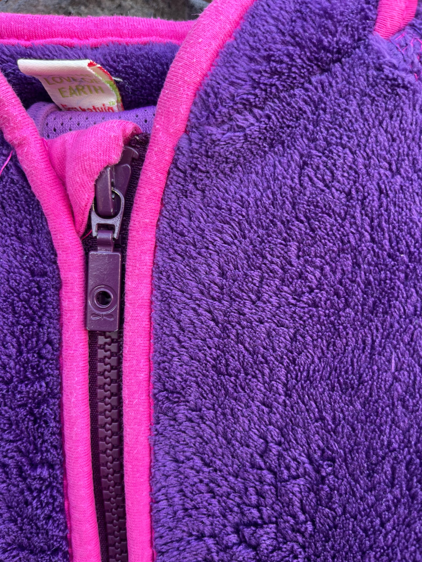 Purple hooded fleece 4y (104cm)