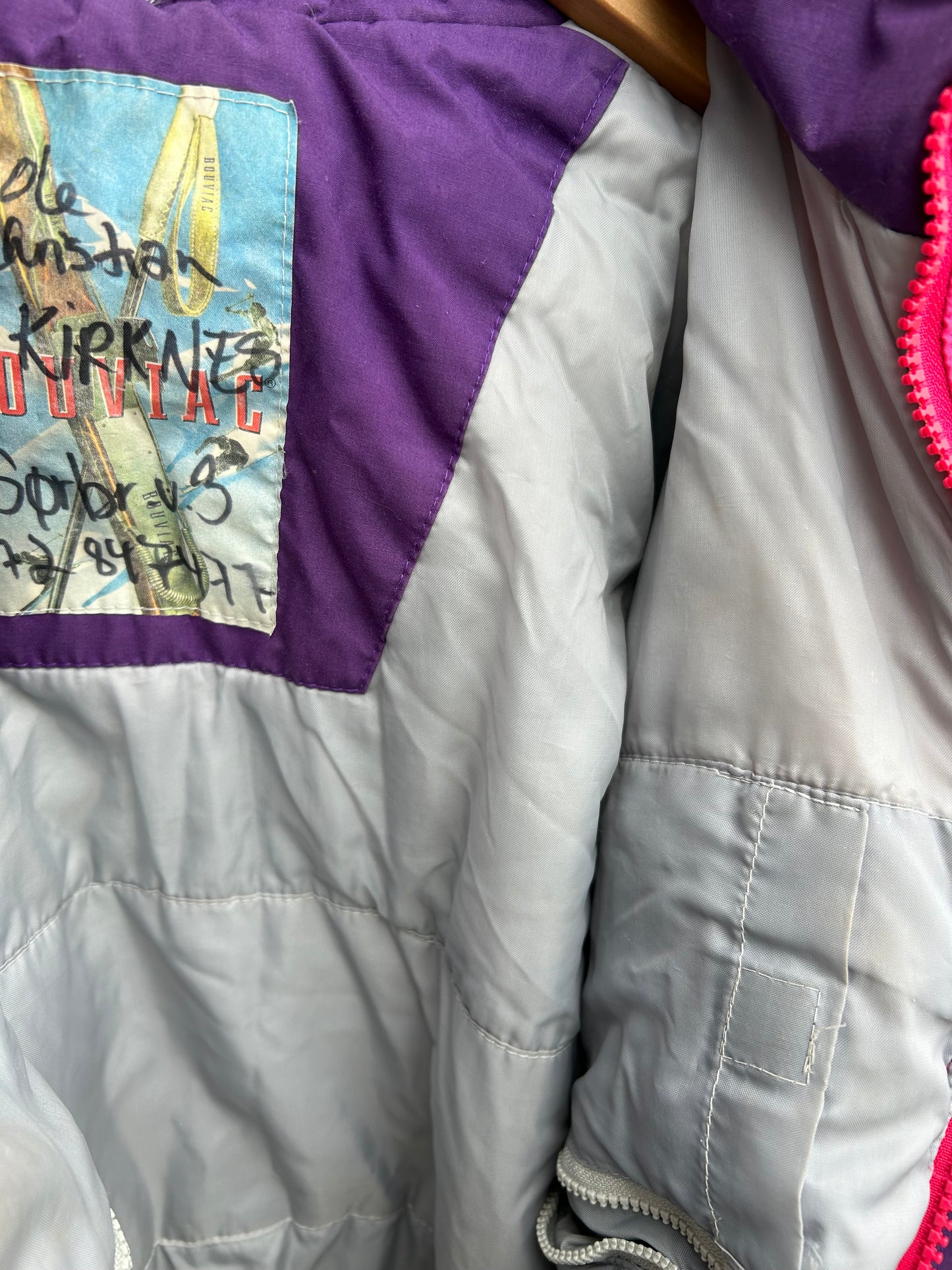80s Purple&green jacket 7-8y (122-128cm)