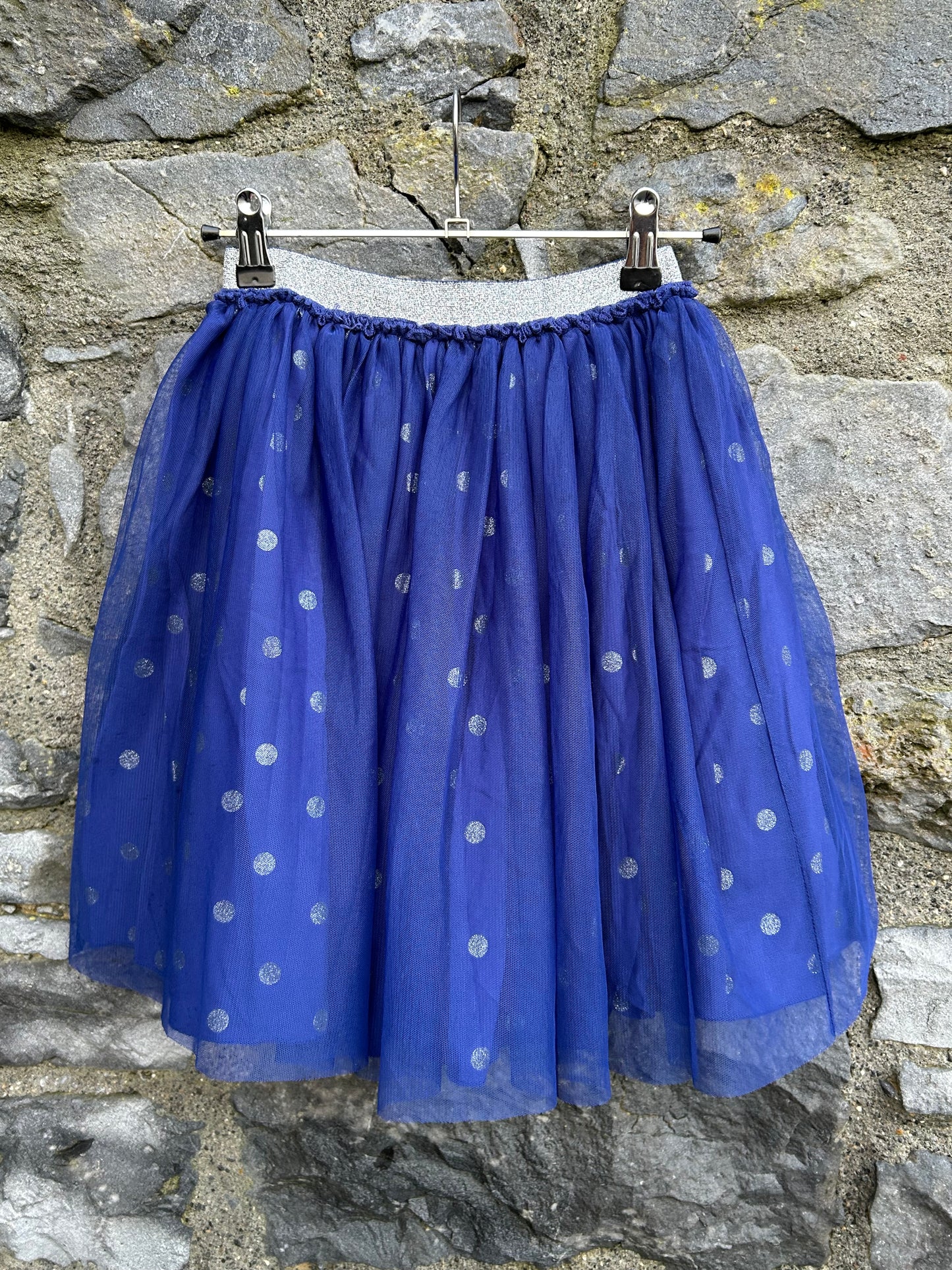 Blue spotty tulle skirt 9-10y (134-140cm)