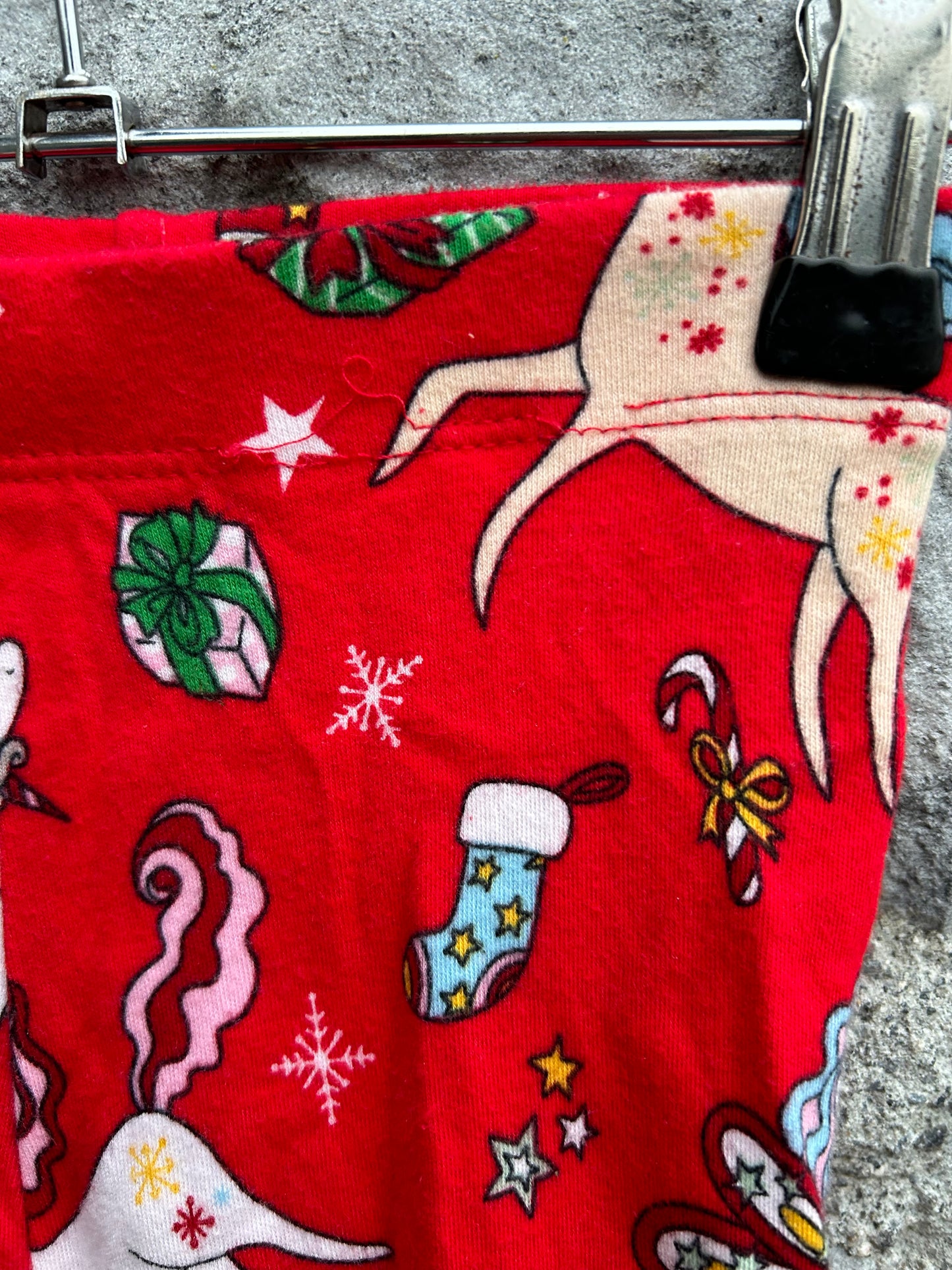 Christmas unicorns red pjs 3y (98cm)