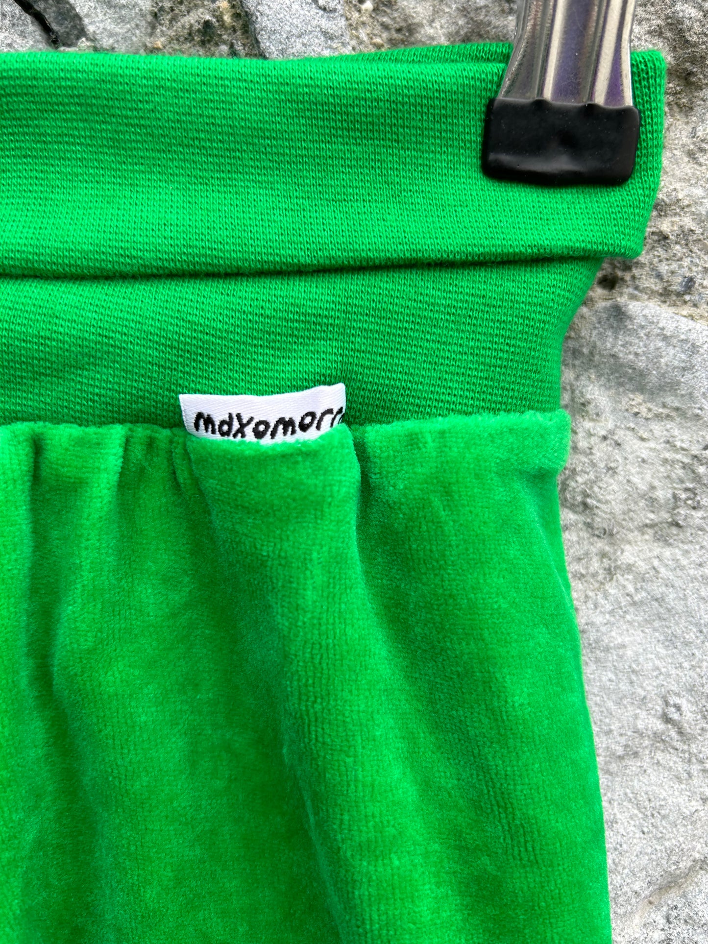 Green velour rib pants 0-3m (56-62cm)