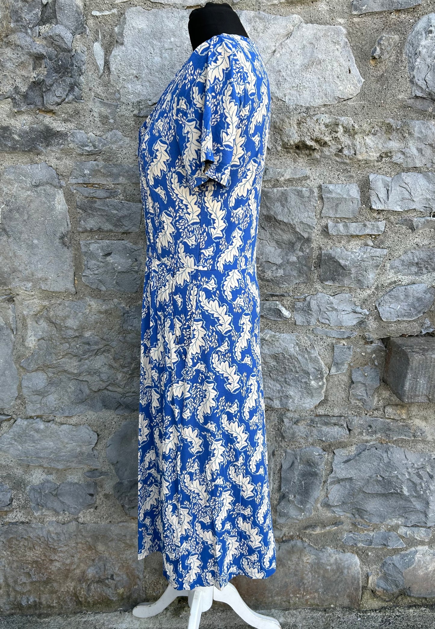 Leaves blue dress uk 12