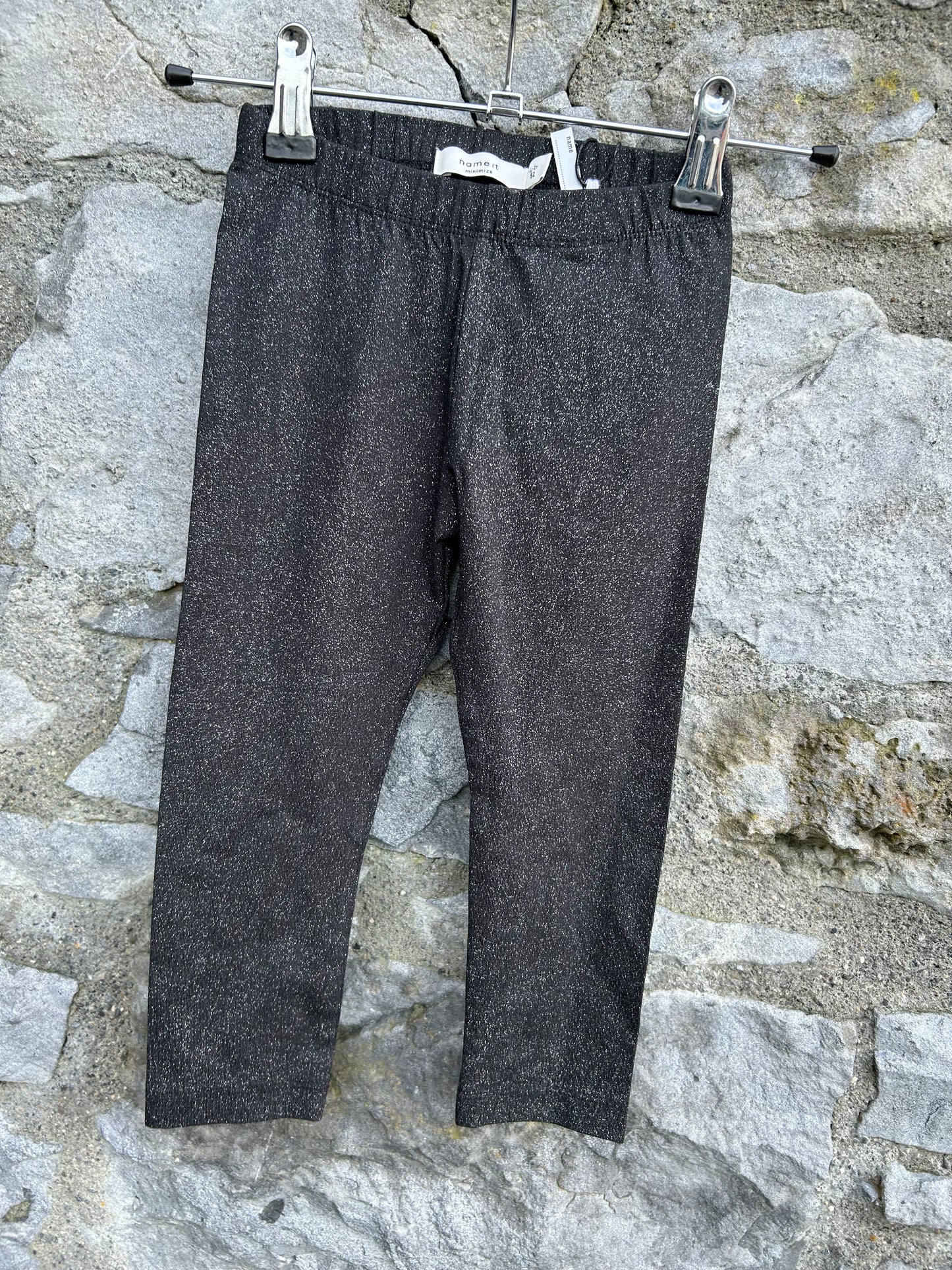 Sparkly black leggings 18-24m (86-92cm)