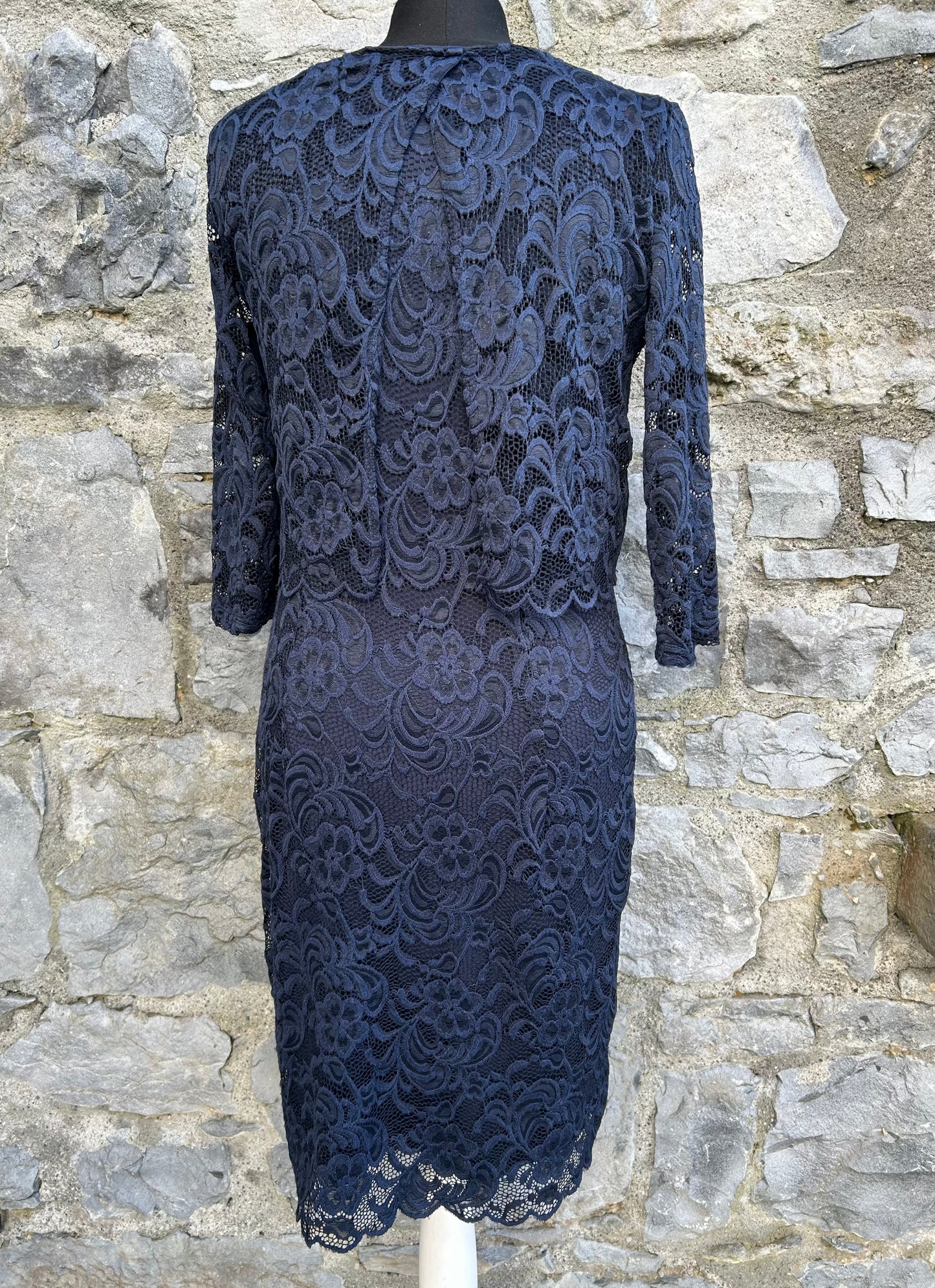 Mivana maternity navy lace dress uk 8