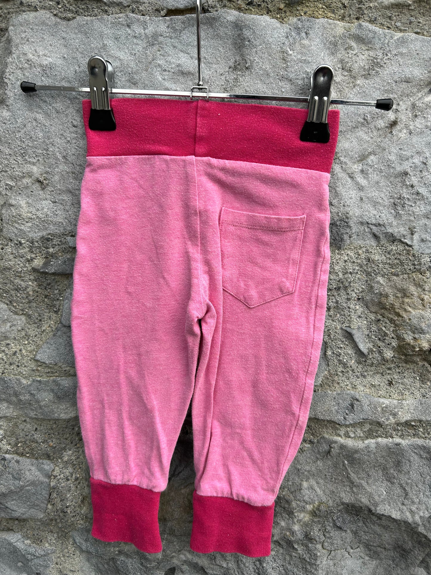 Pink rib pants 3-6m (62-68cm)
