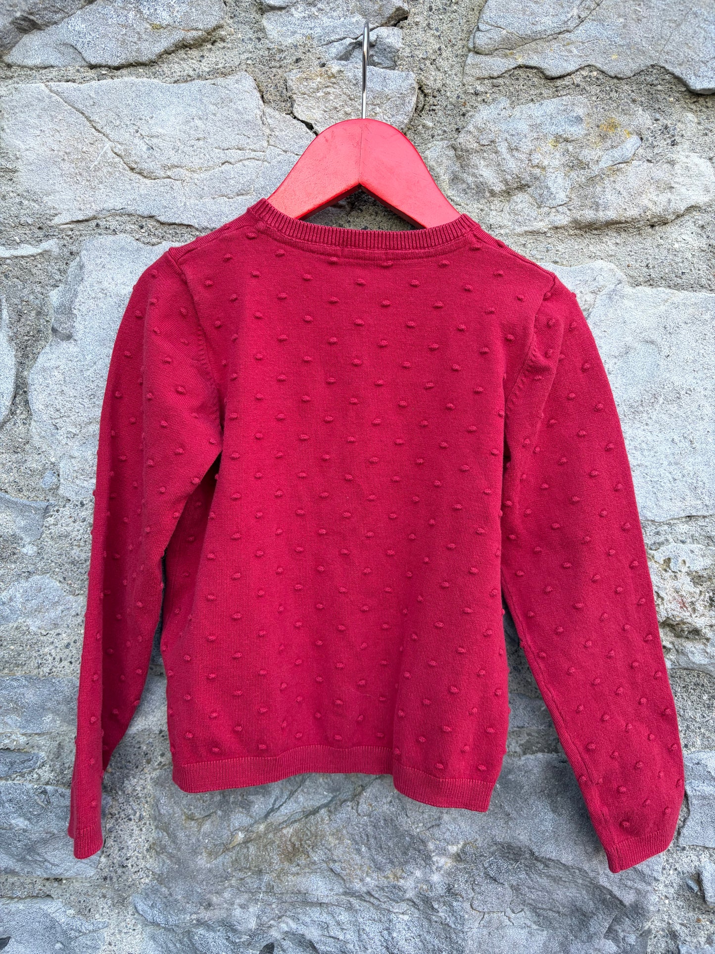 Red spotty cardigan 6-7y (116-122cm)
